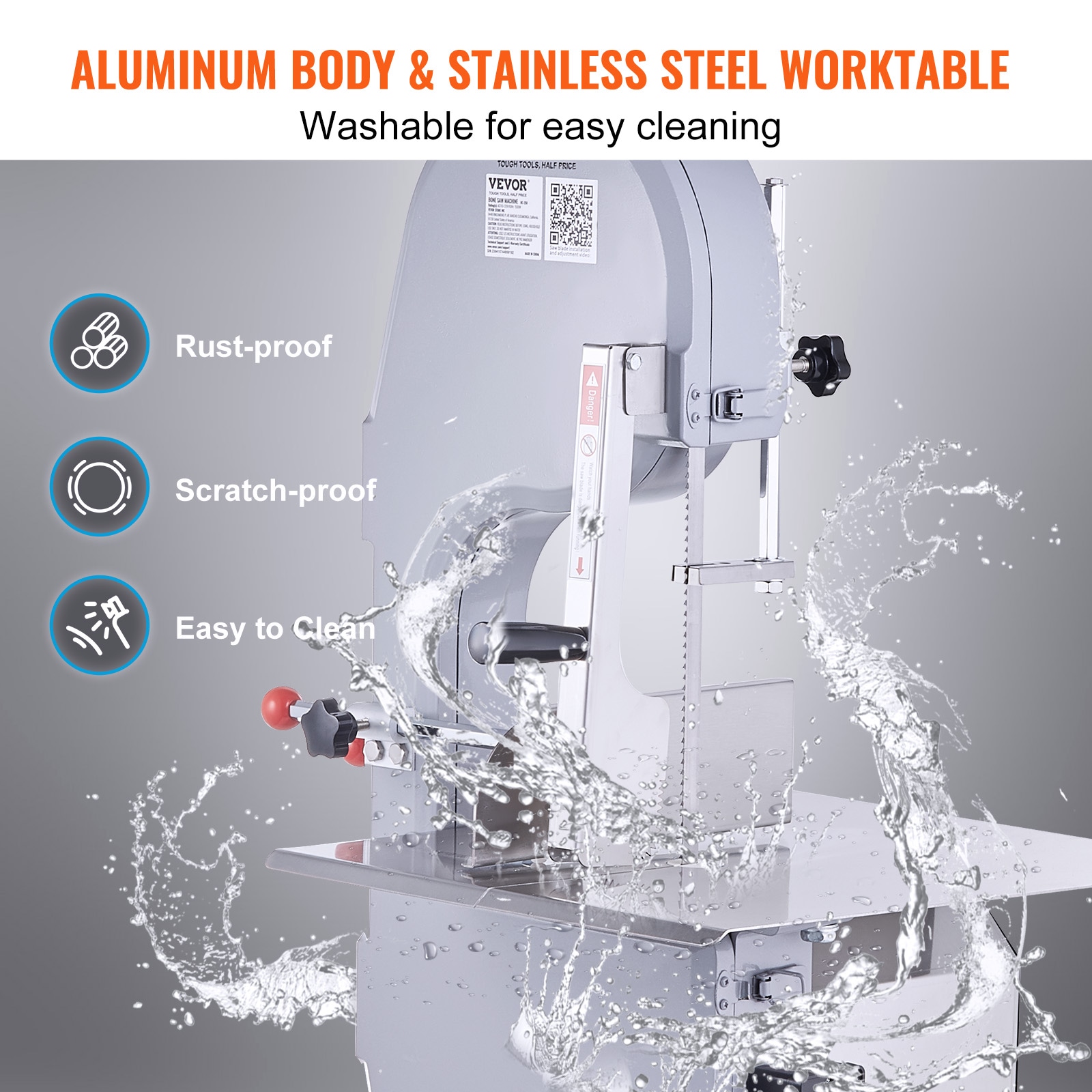 Máquina para cortar huesos de aluminio y acero inoxidable de 1500W 7.9 pulgadas con enchufe JGJJG-21000000001V1