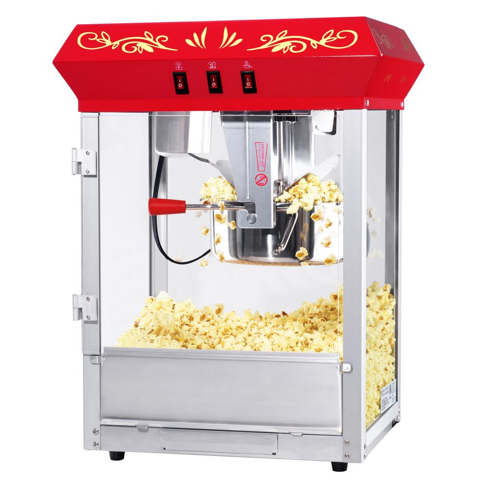 Máquina para hacer palomitas de maíz de acero inoxidable en la encimera con aceite de Great Northern Popcorn