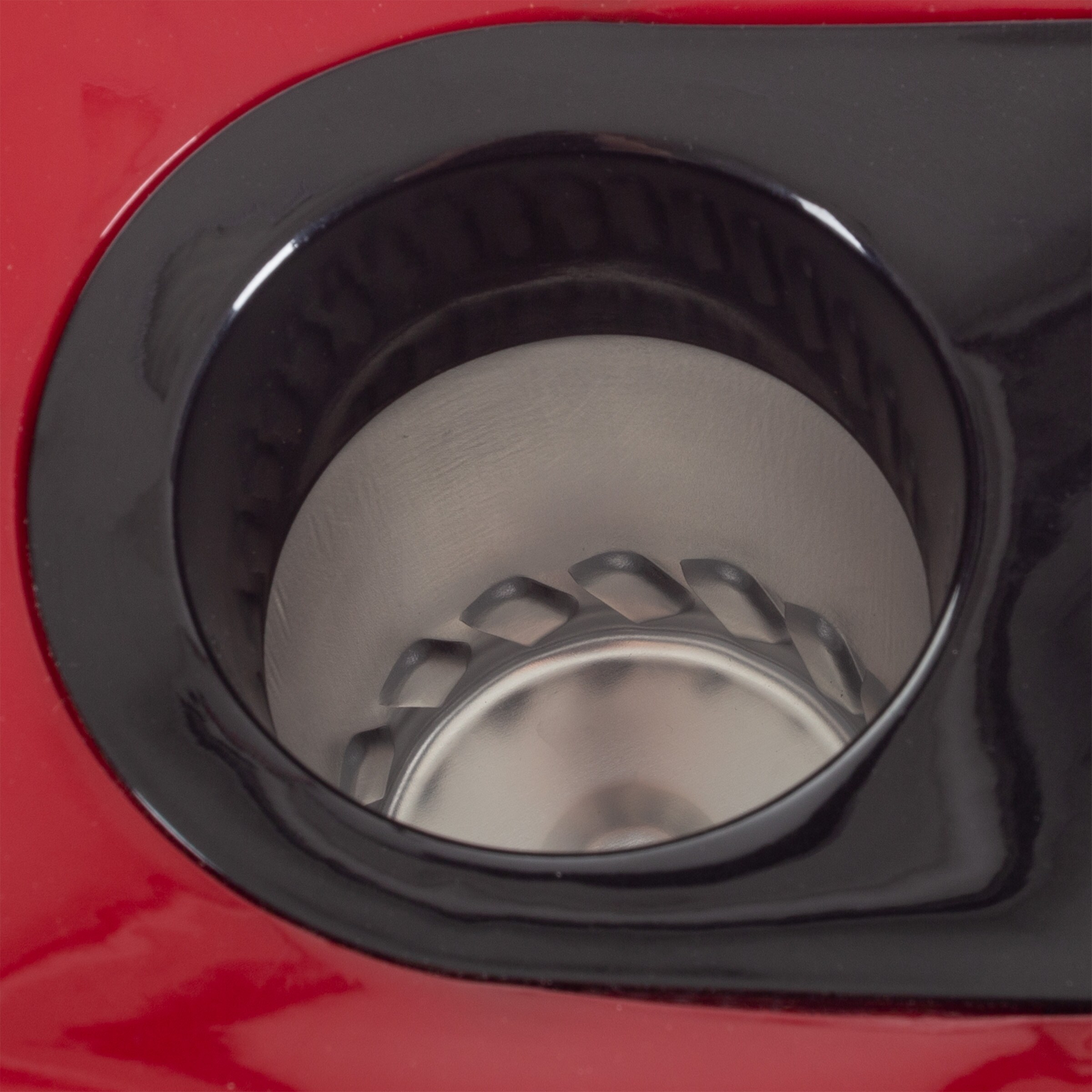 Máquina para hacer palomitas estilo vintage en rojo con capacidad para 6 tazas
