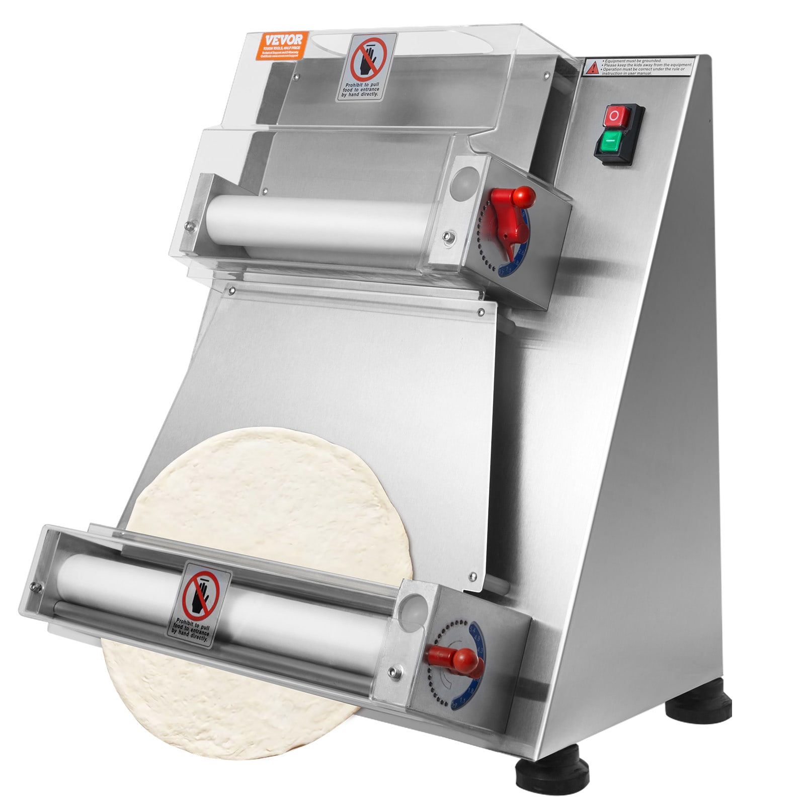 Rodillo eléctrico de masa para pizza de 16 pulgadas para hacer panqueques y crepas de grosor de 1 a 5.5 pulgadas