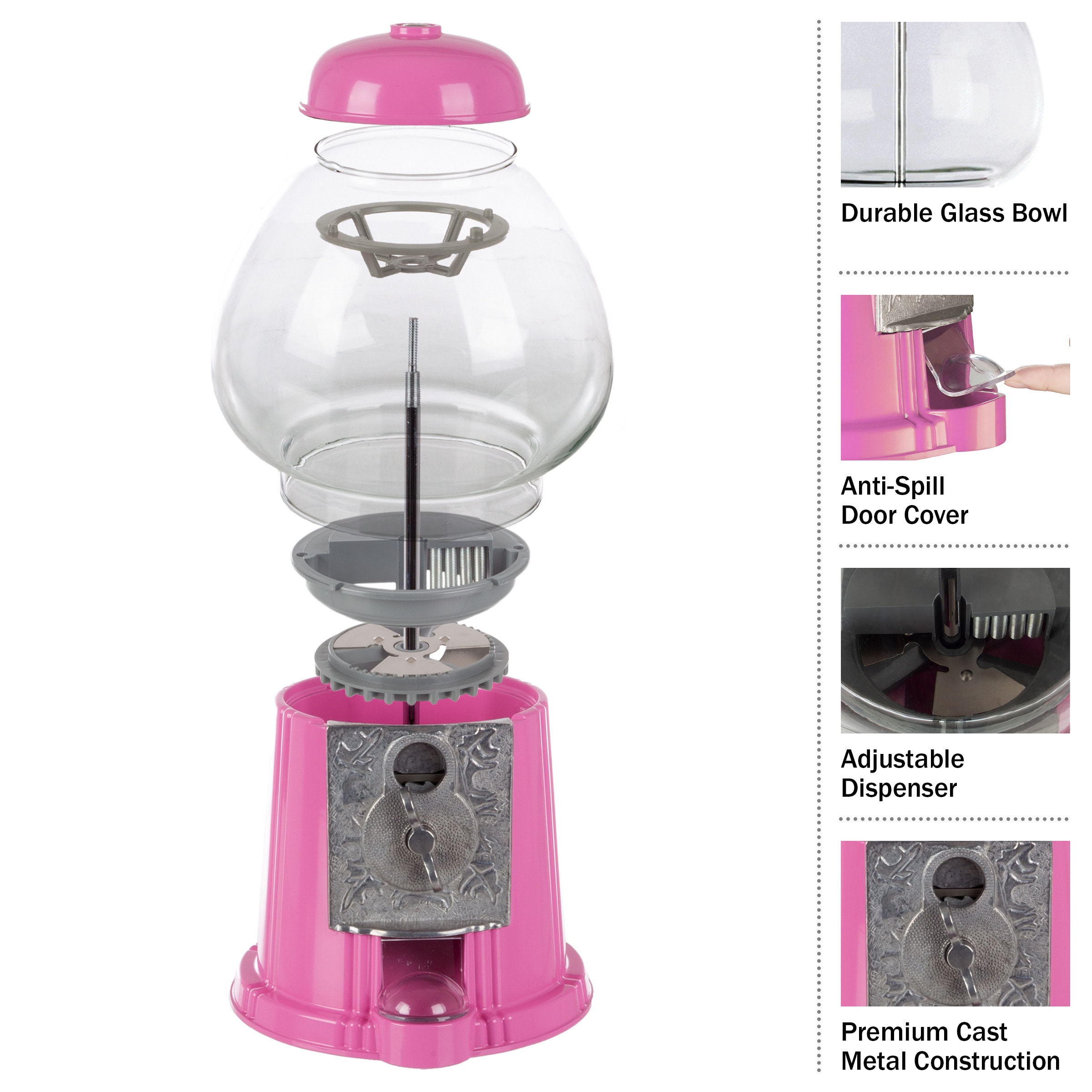 Máquina de chicles rosas Great Northern Popcorn 83-DT5686-P