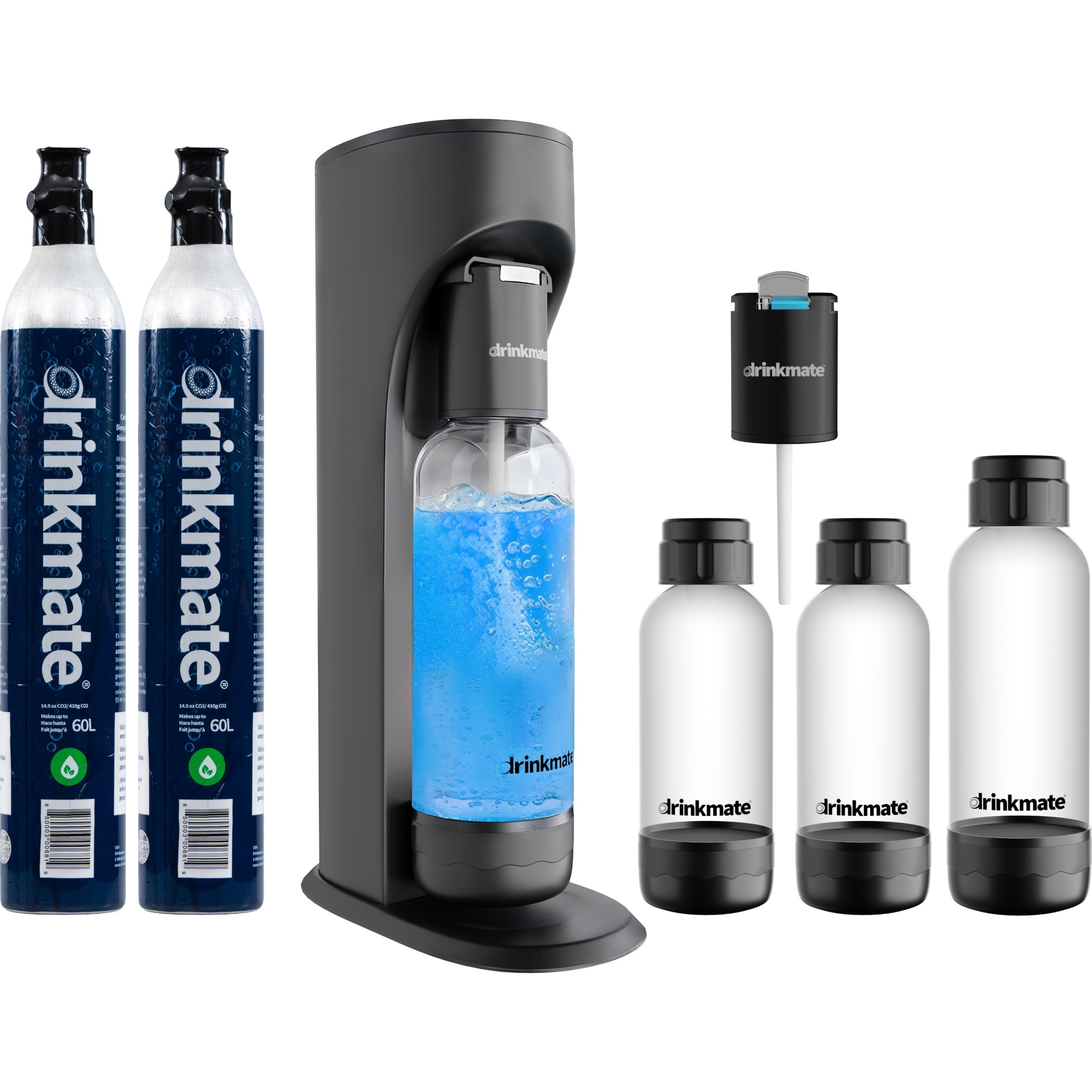 Carbonatador de refrescos Drinkmate en negro mate 410-02-14ZX2-PP1