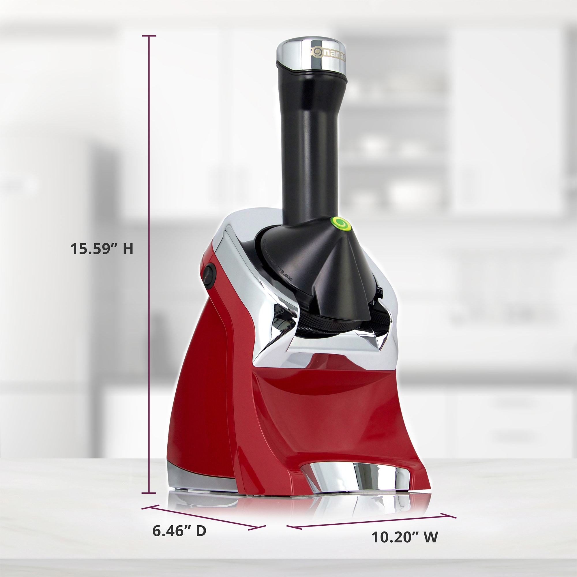 Máquina para hacer helado eléctrica Yonanas de 5 cuartos (Haz:, Sorbete,, Helado estilo soft-serve) IC0988RD13