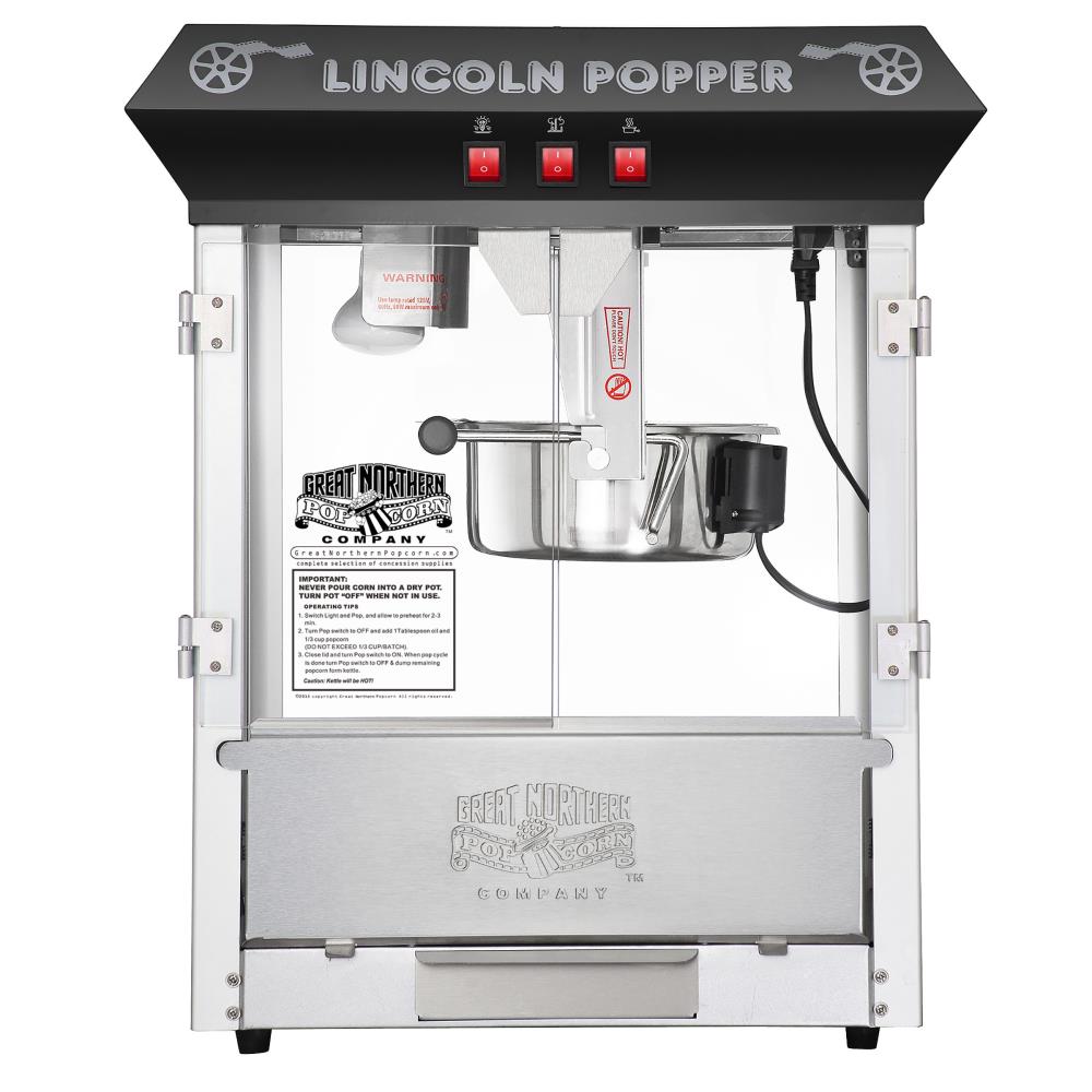 Máquina de palomitas de maíz de acero inoxidable Great Northern Popcorn para mostrador con aceite