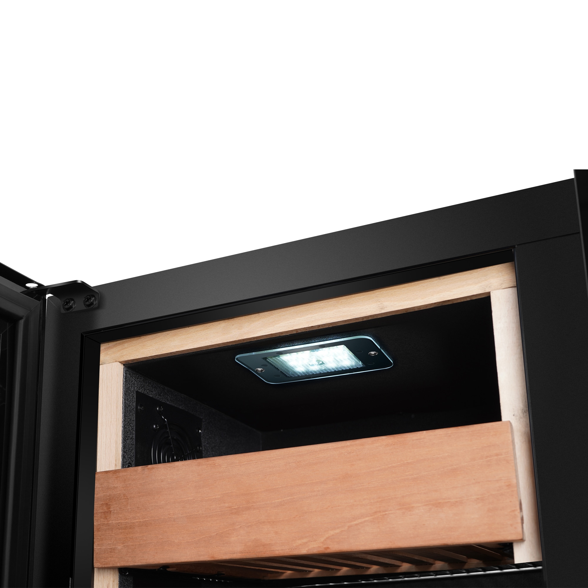Humidor negro independiente de gabinete avanzado de Equator de 17.3 pulgadas x 25 pulgadas x 15 pulgadas (Almacena 268 Cigarros) CH 140