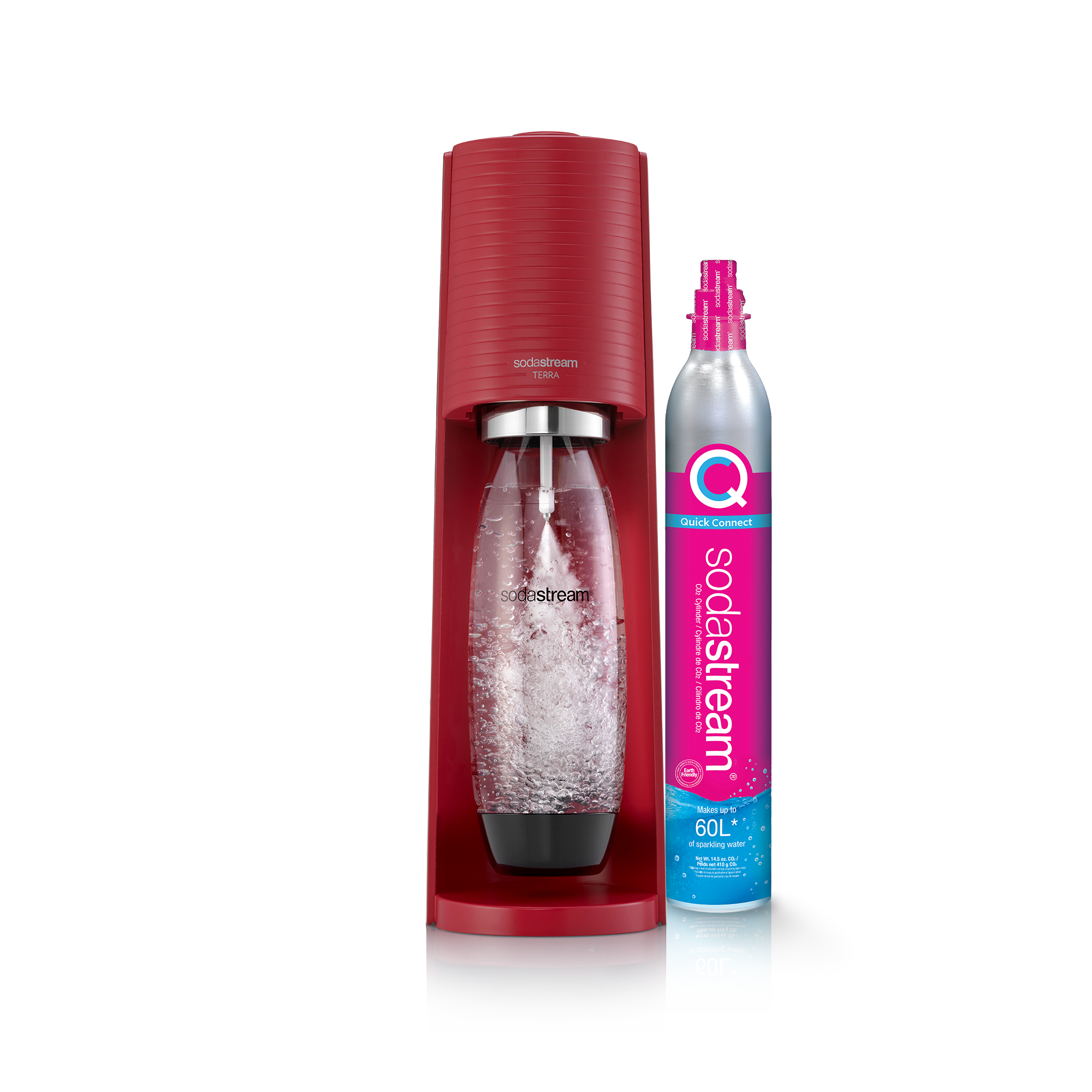 SodaStream Rojo Hacedor de Sodas con Carbonatador (Hace Agua con Gas y Refrescos) 1012811012