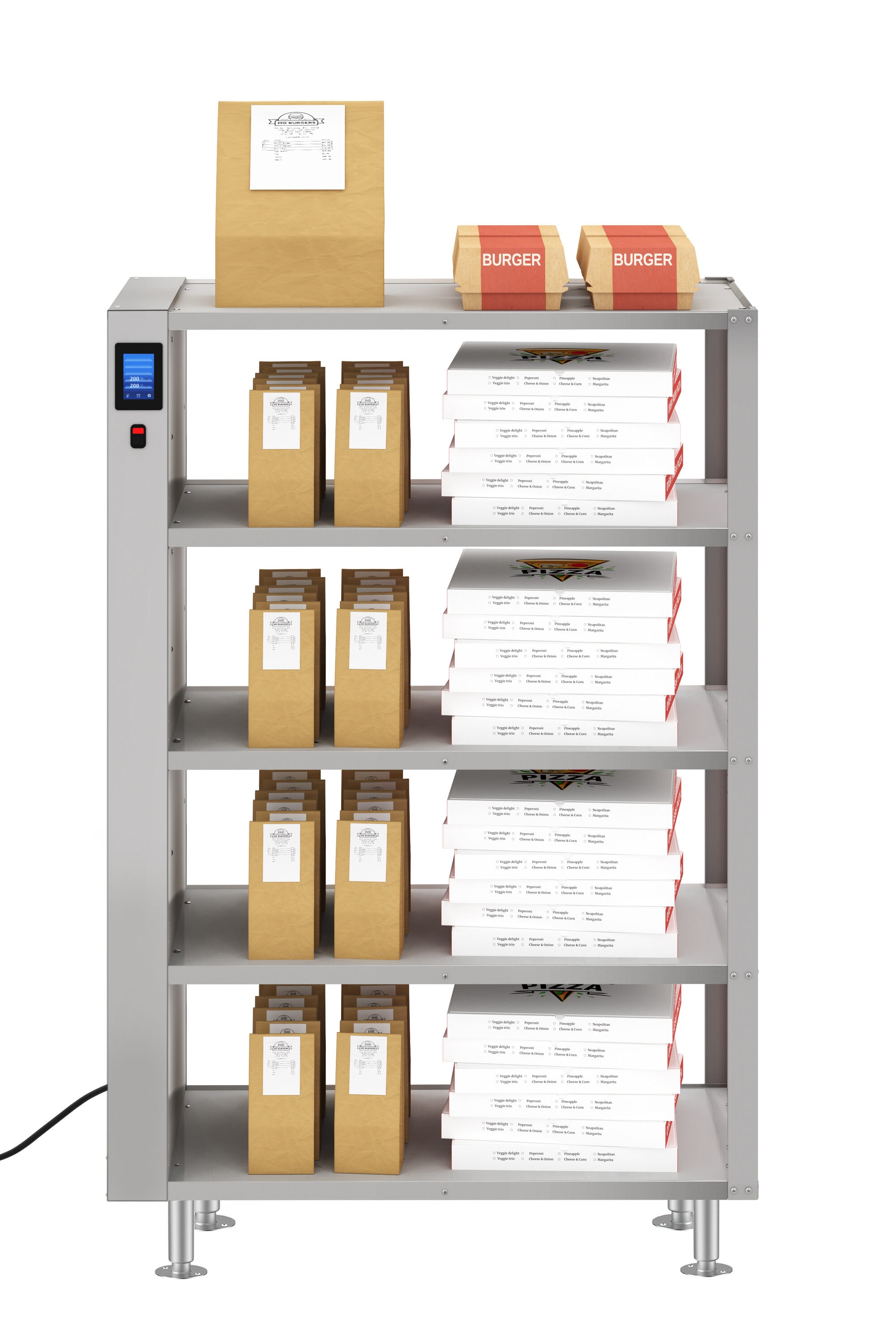 Calentador de alimentos eléctrico comercial/residencial de 26 cuartos con 5 estaciones de KoolMore LOW-KM-WSC-T5