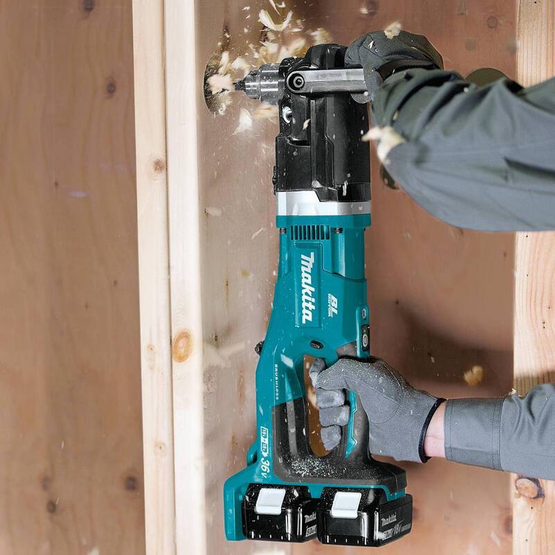 Kit de Taladro Angular Derecho Inalámbrico sin Escobillas de Litio-Ion LXT de 18V X2 (36V) 5.0 Ah de Makita - XAD03PT