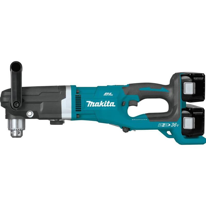 Kit de Taladro Angular Derecho Inalámbrico sin Escobillas de Litio-Ion LXT de 18V X2 (36V) 5.0 Ah de Makita - XAD03PT