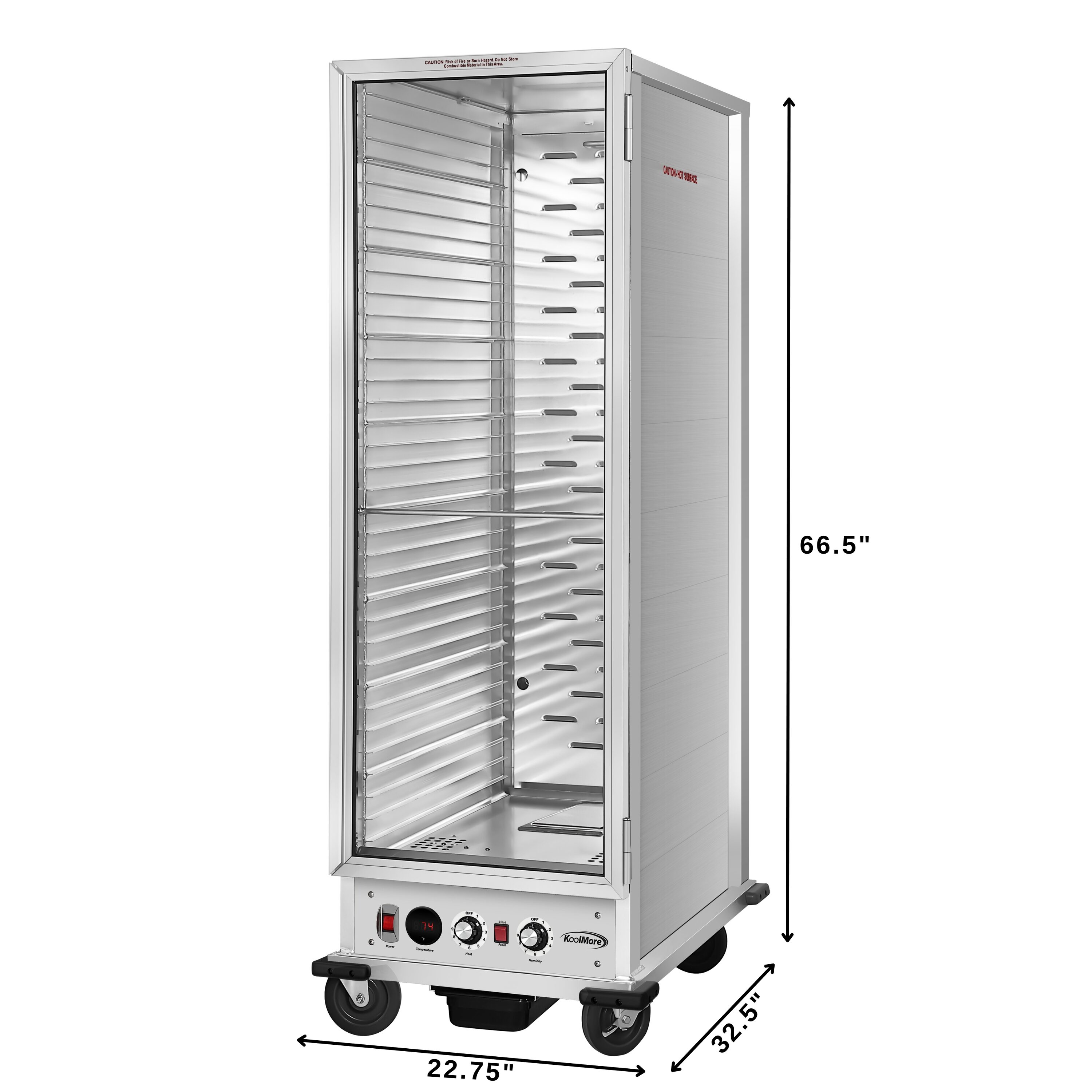 Charola Eléctrica Comercial para Mantener Caliente con una Estación de 940 Cuartos de Galón KoolMore LOW-KM-CHP36-SNGL