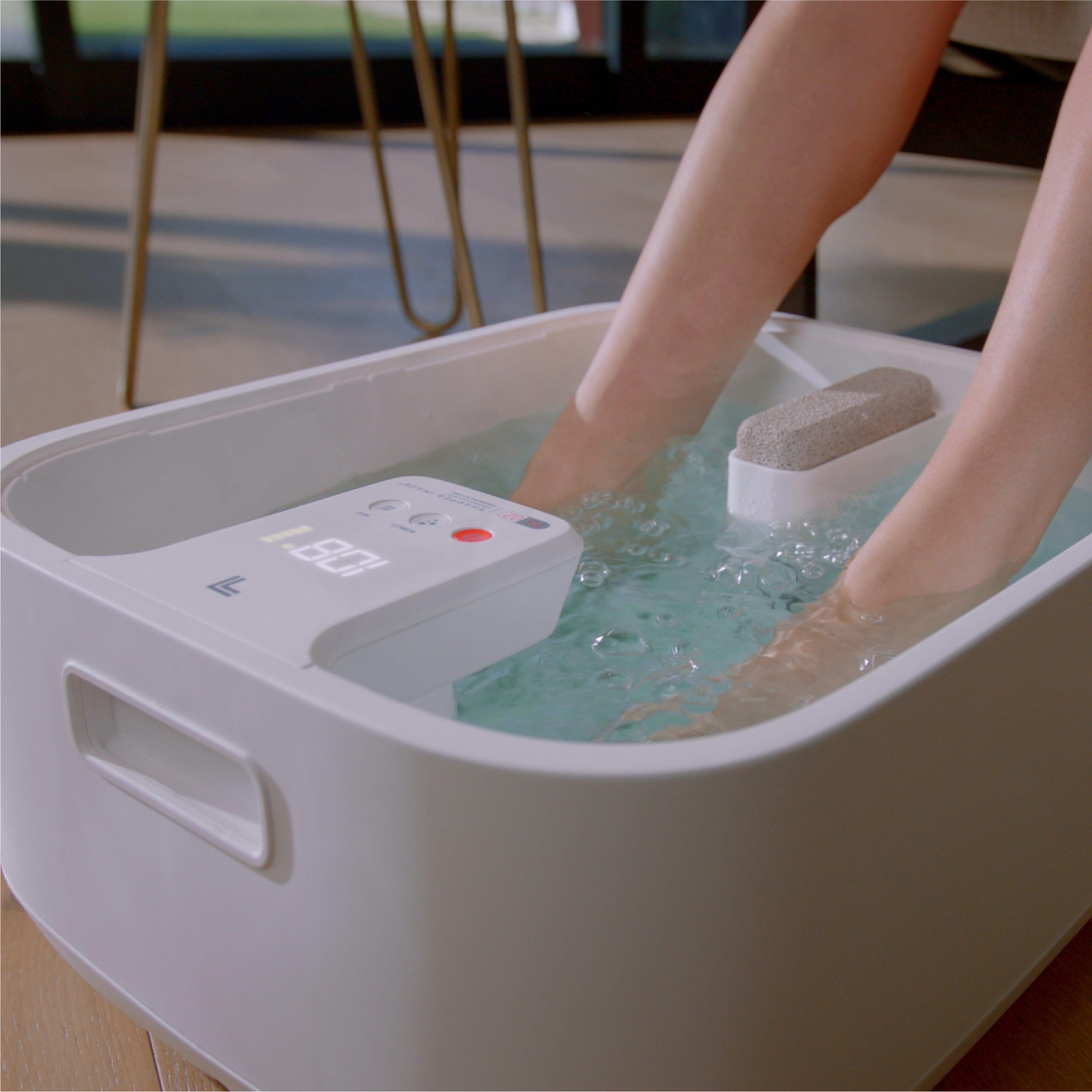 Spa Sharper Image Spahaven con Rodillos de Masaje, Baño de Pies Calentado de 1 Velocidad (Blanco) 1014495