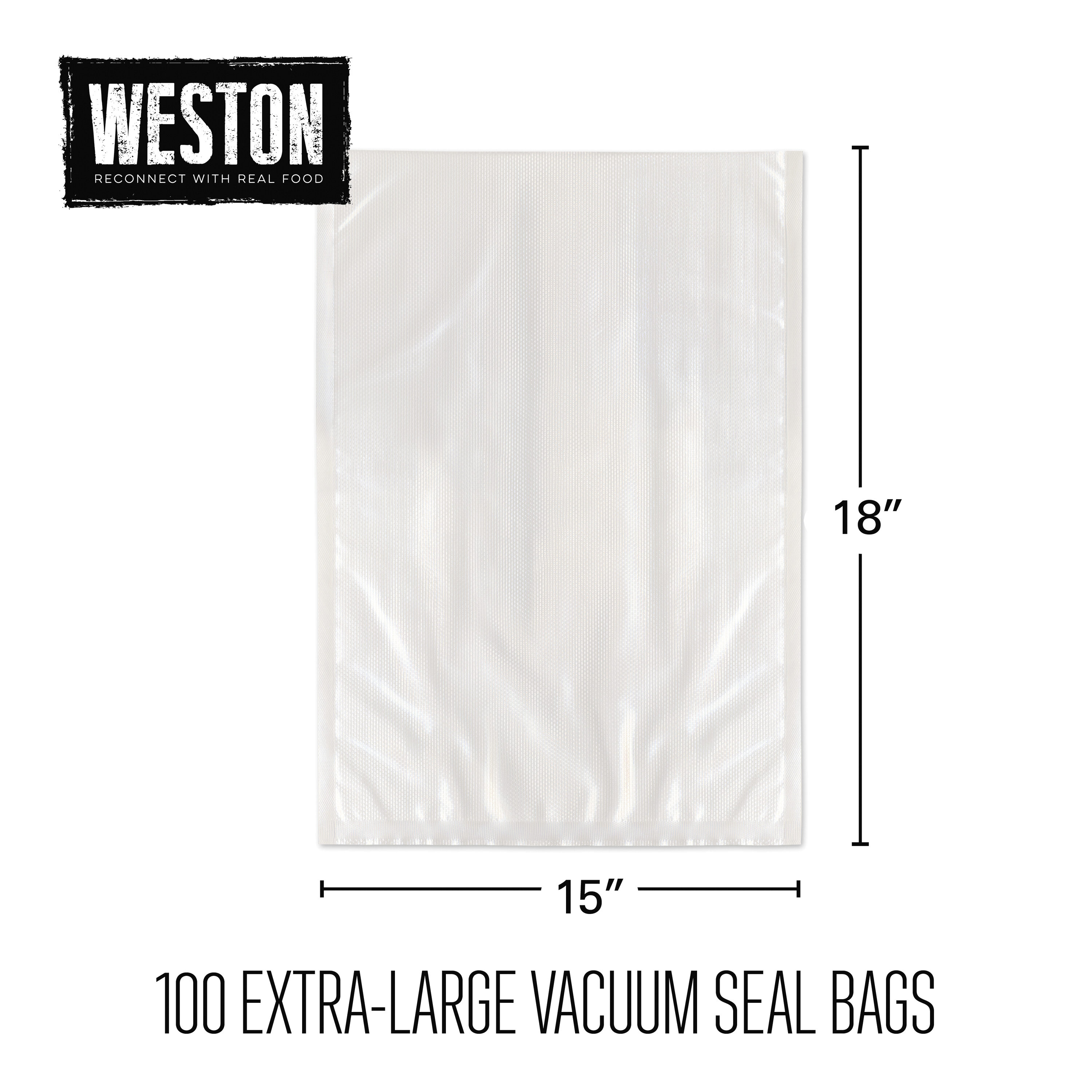 Bolsas para selladora al vacío Weston - Paquete de 100 unidades 30-0105-W
