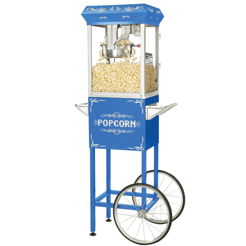 Máquina de palomitas de maíz independiente con carrito de acero inoxidable Great Northern Popcorn 338034BHQ