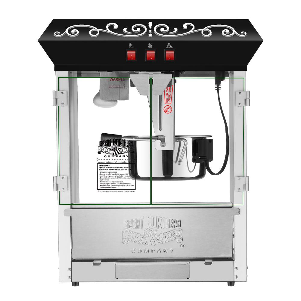 Máquina de palomitas de maíz de acero inoxidable para mostrador Great Northern Popcorn 673503HFT con aceite