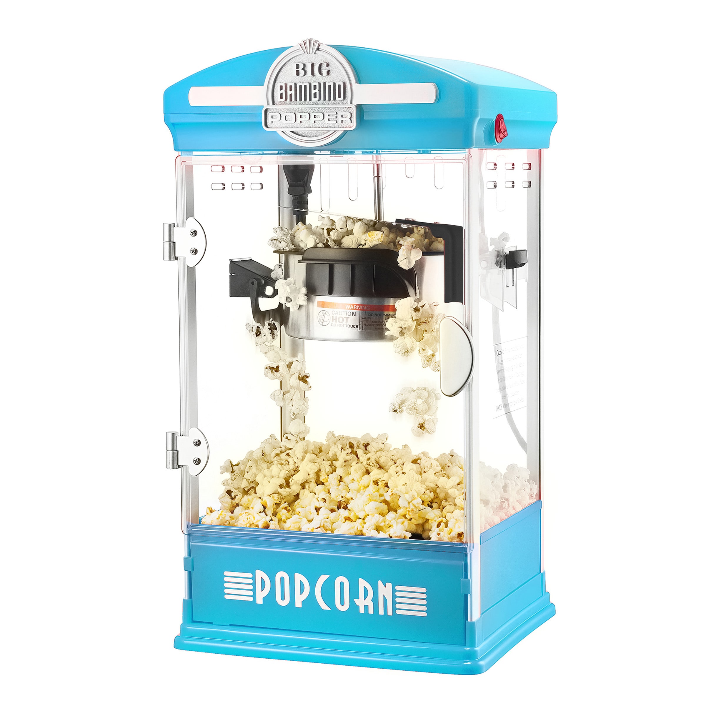 Máquina para hacer palomitas de maíz de mostrador con aceite azul de 0.5 tazas de Great Northern Popcorn 83-DT6017