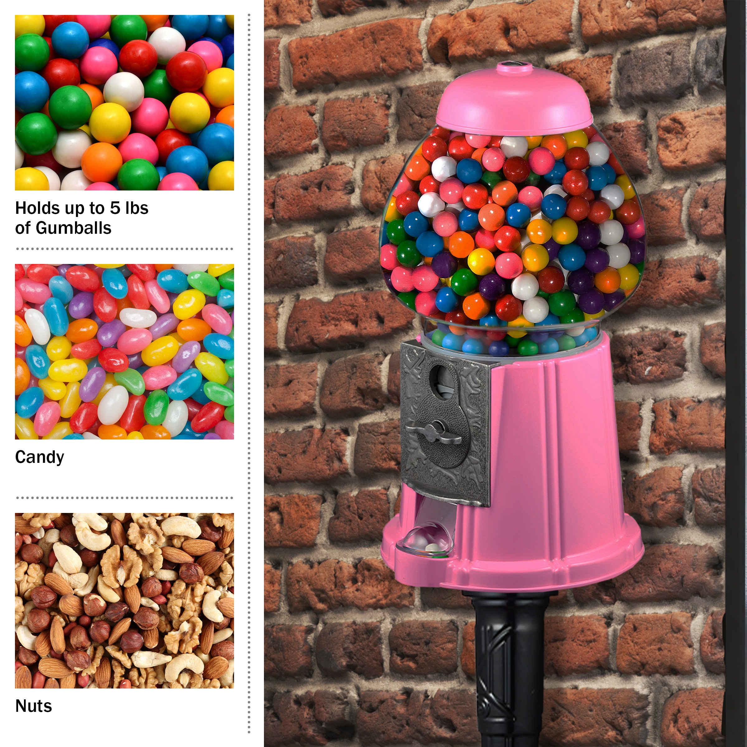Máquina de chicles rosada Great Northern Popcorn 83-DT5683-P