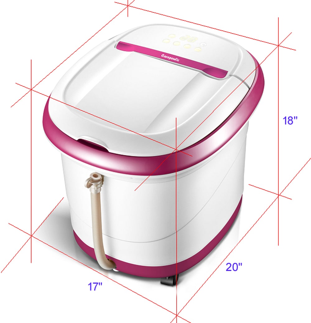 Masajeador de pies y piernas de hidromasaje Deluxe Carepeutic 3 velocidades baño de pies KH307P