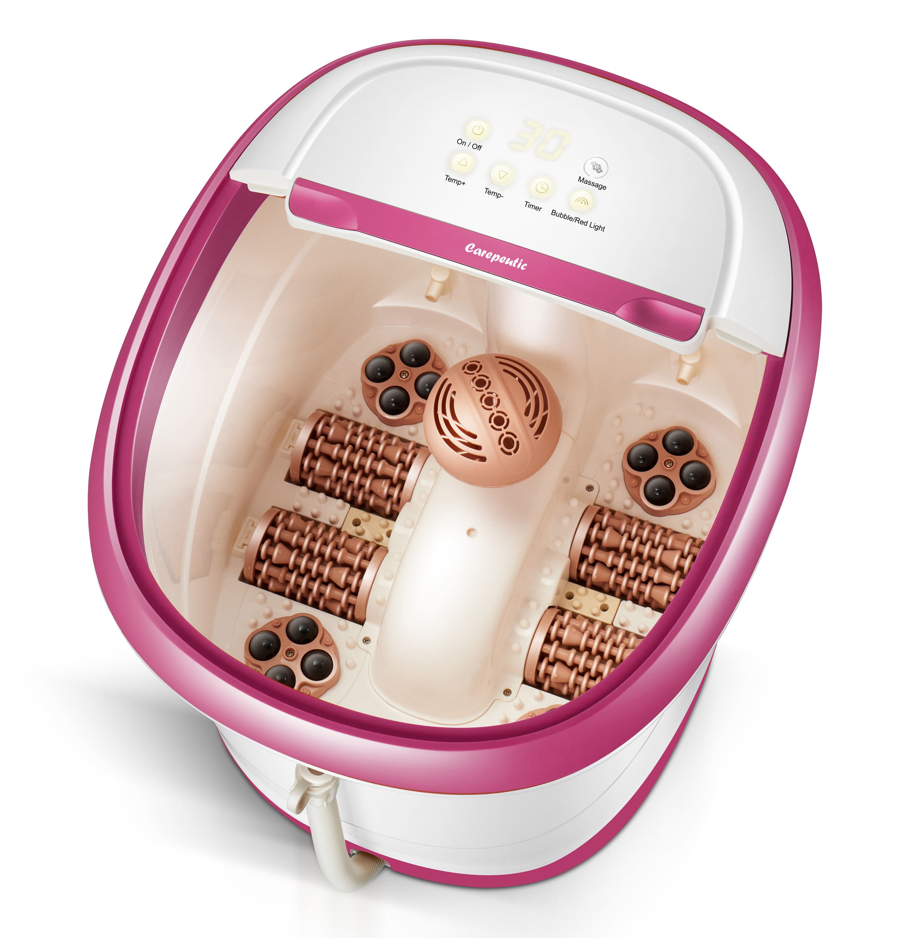 Masajeador de pies y piernas de hidromasaje Deluxe Carepeutic 3 velocidades baño de pies KH307P
