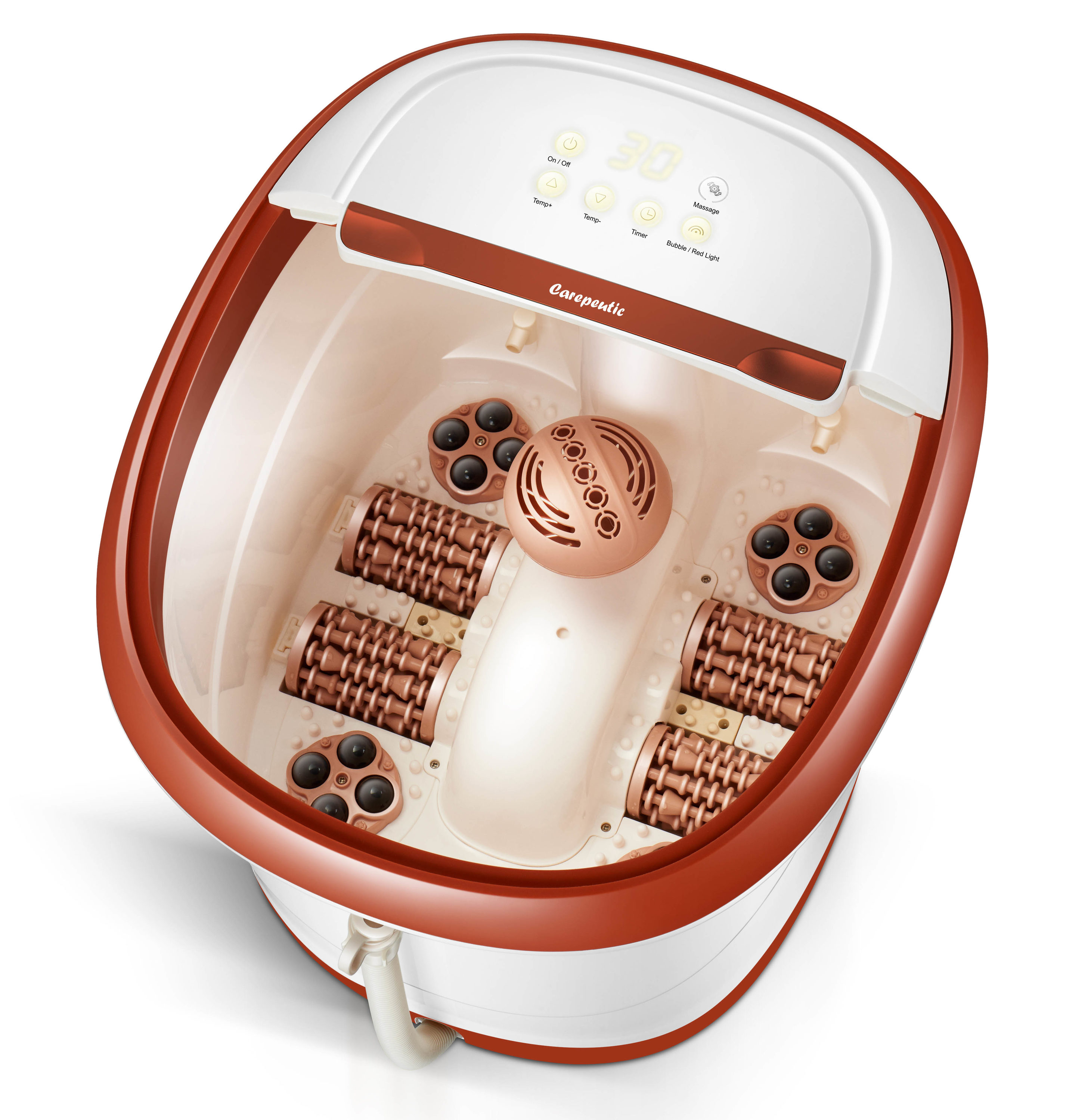 Masajeador de Spa para pies y piernas con chorros de agua de lujo Carepeutic 2 velocidades Baño de pies KH305B