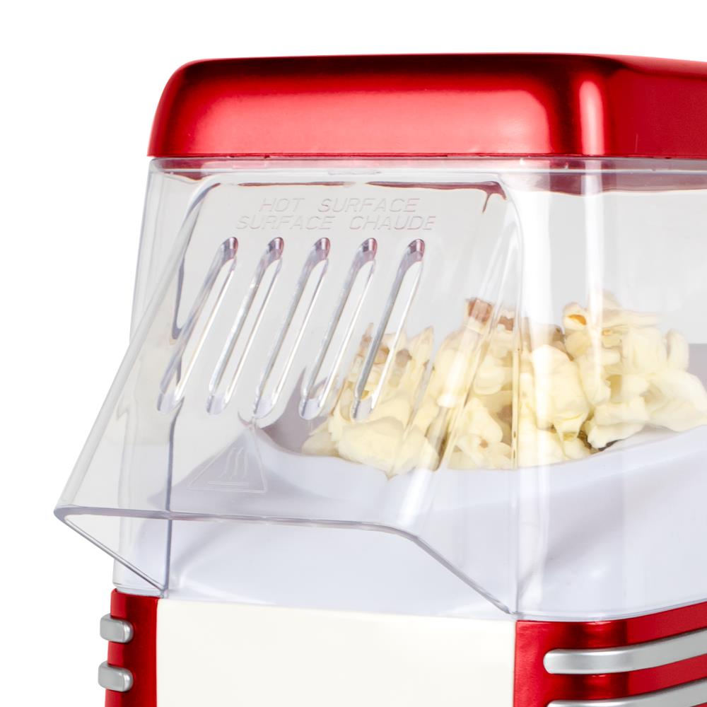 Máquina roja de palomitas de maíz de aire caliente en la encimera Nostalgia 0.25 tazas RHP-310