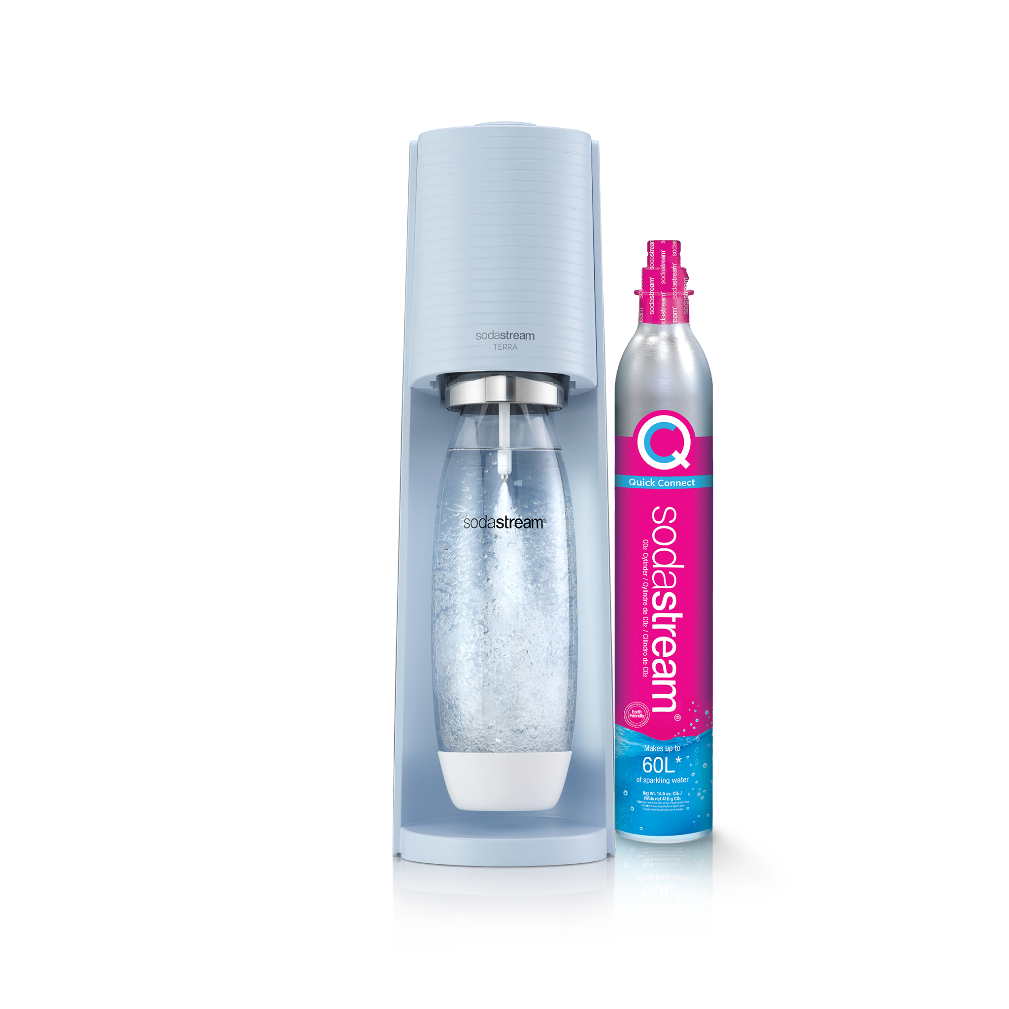 SodaStream Fabricador de Soda Misty Blue con Carbonatador (Prepara Agua con Gas y Refrescos) 1012811013