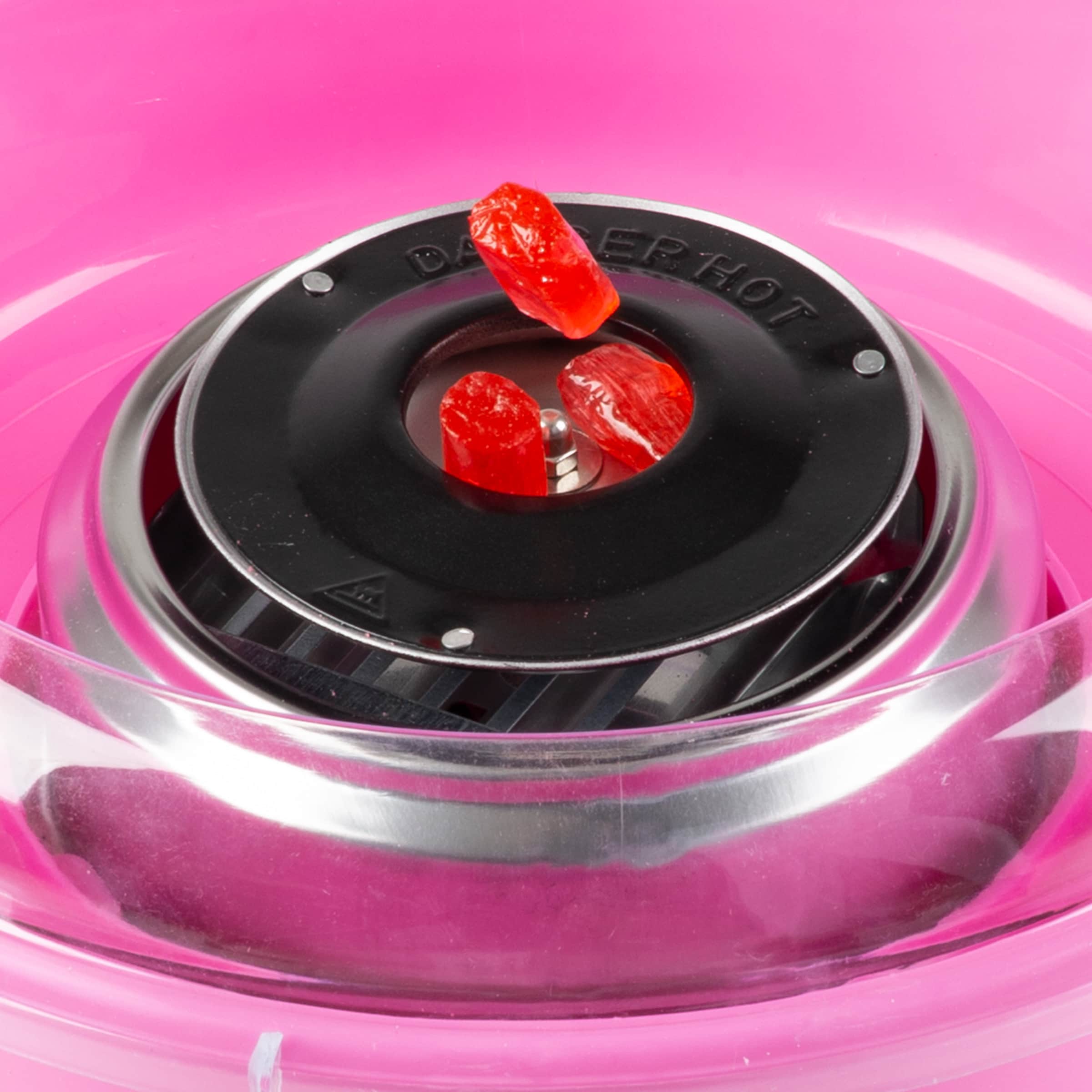 Máquina para hacer algodón de azúcar en rosa para colocar en la encimera (450 vatios) 83-DT6084.
