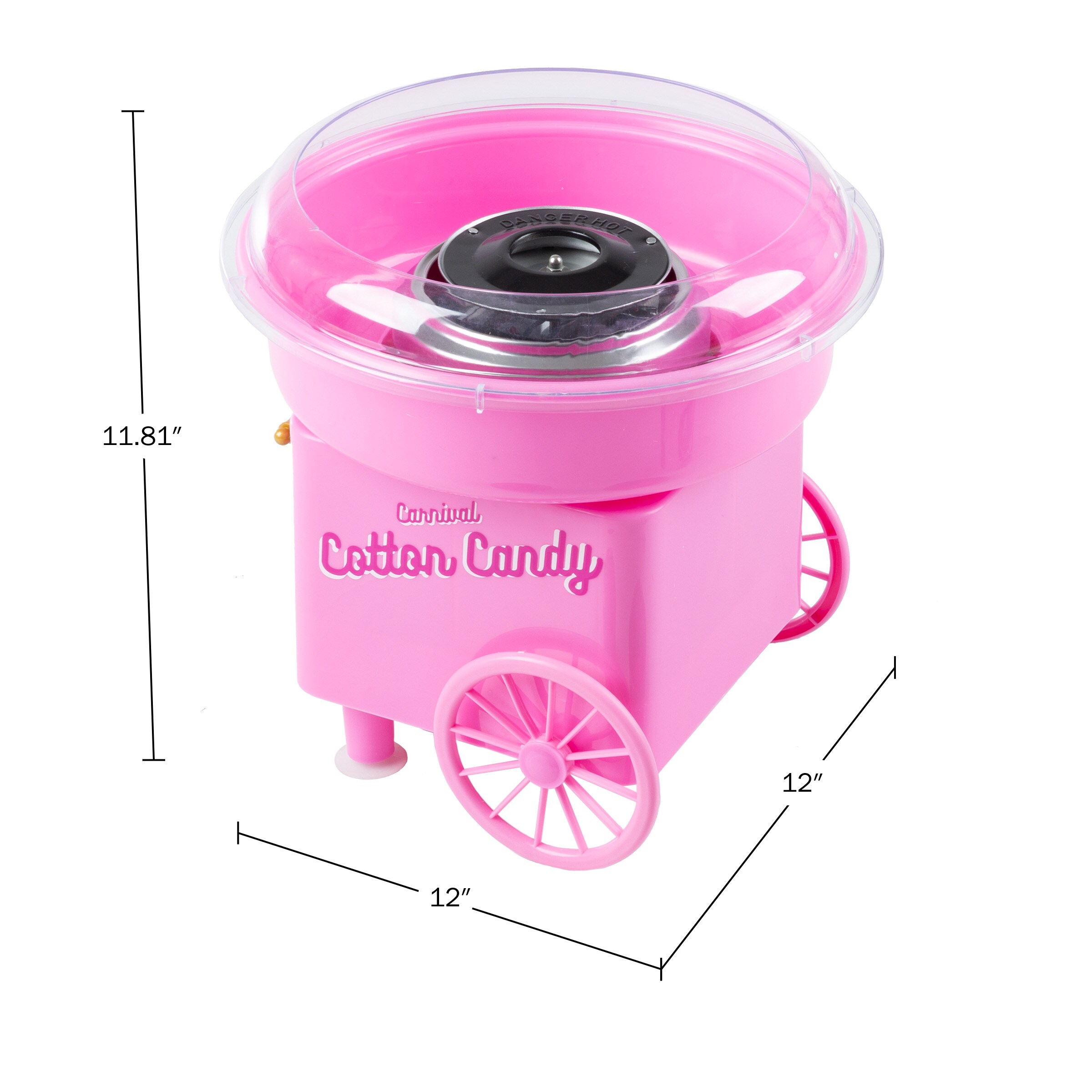 Máquina para hacer algodón de azúcar en rosa para colocar en la encimera (450 vatios) 83-DT6084.