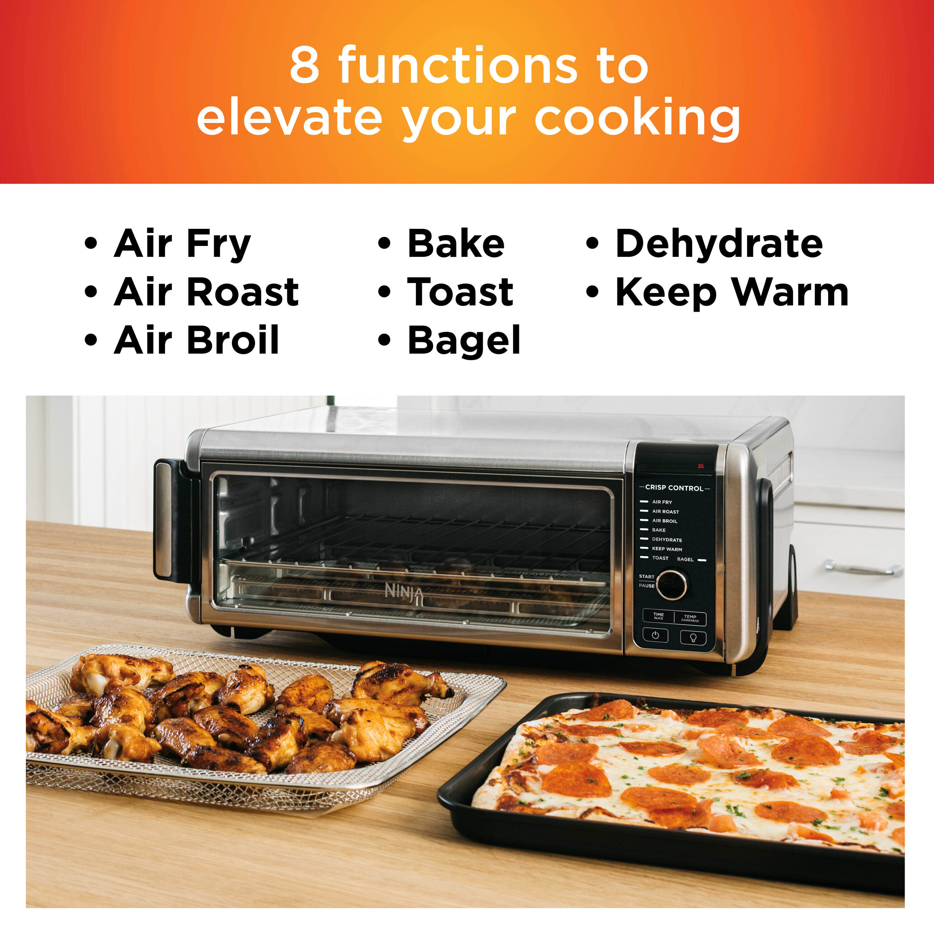 Horno Tostador de Convección Negro Ninja Foodi de 9 Rebanadas con Apagado Automático SP101