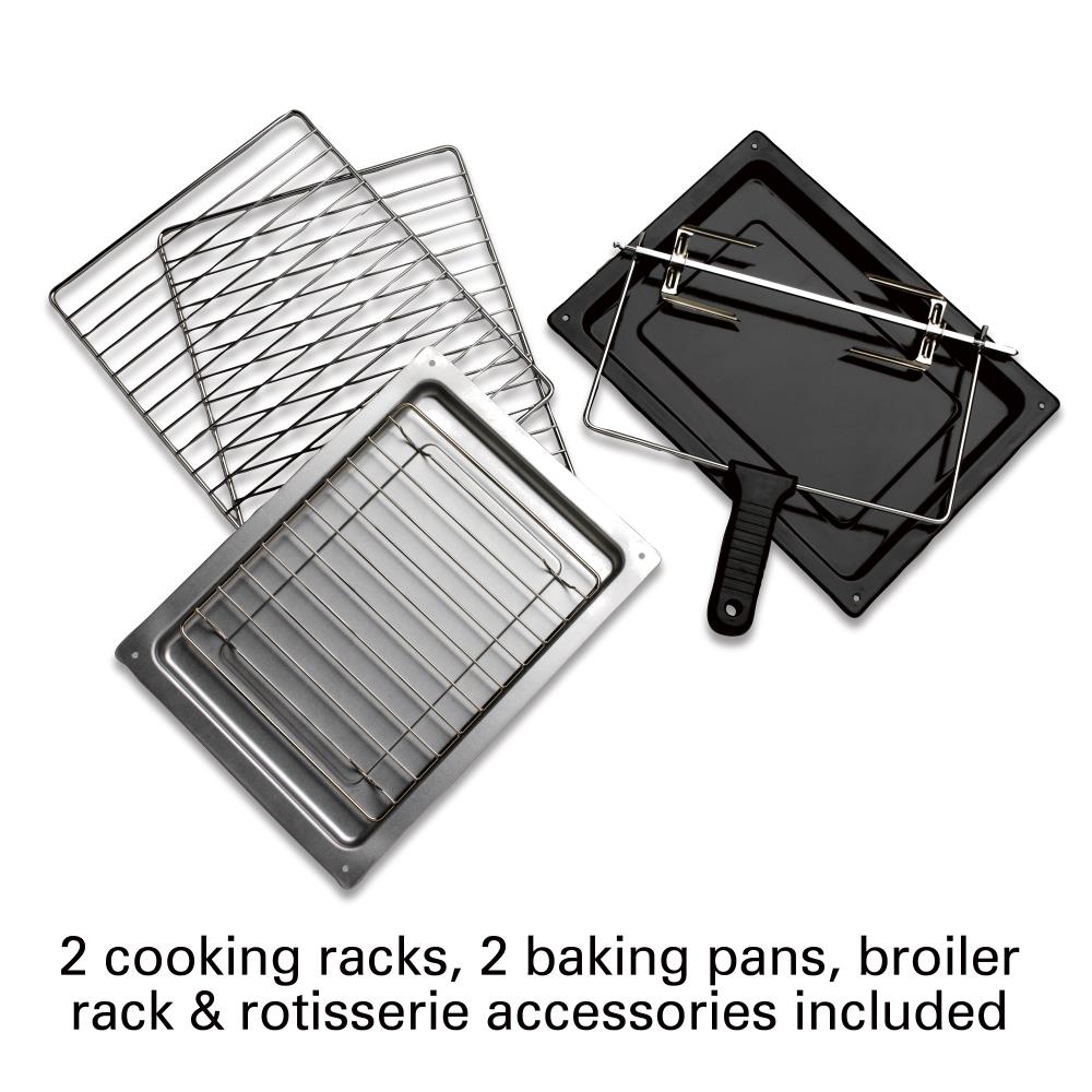 Horno Tostador de Convección Negro de 12 Rebanadas con Rostizador y Apagado Automático de Hamilton Beach 31105D