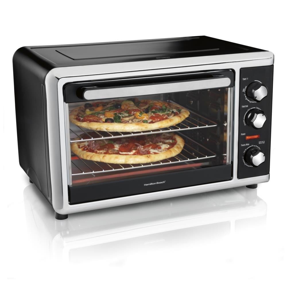 Horno Tostador de Convección Negro de 12 Rebanadas con Rostizador y Apagado Automático de Hamilton Beach 31105D