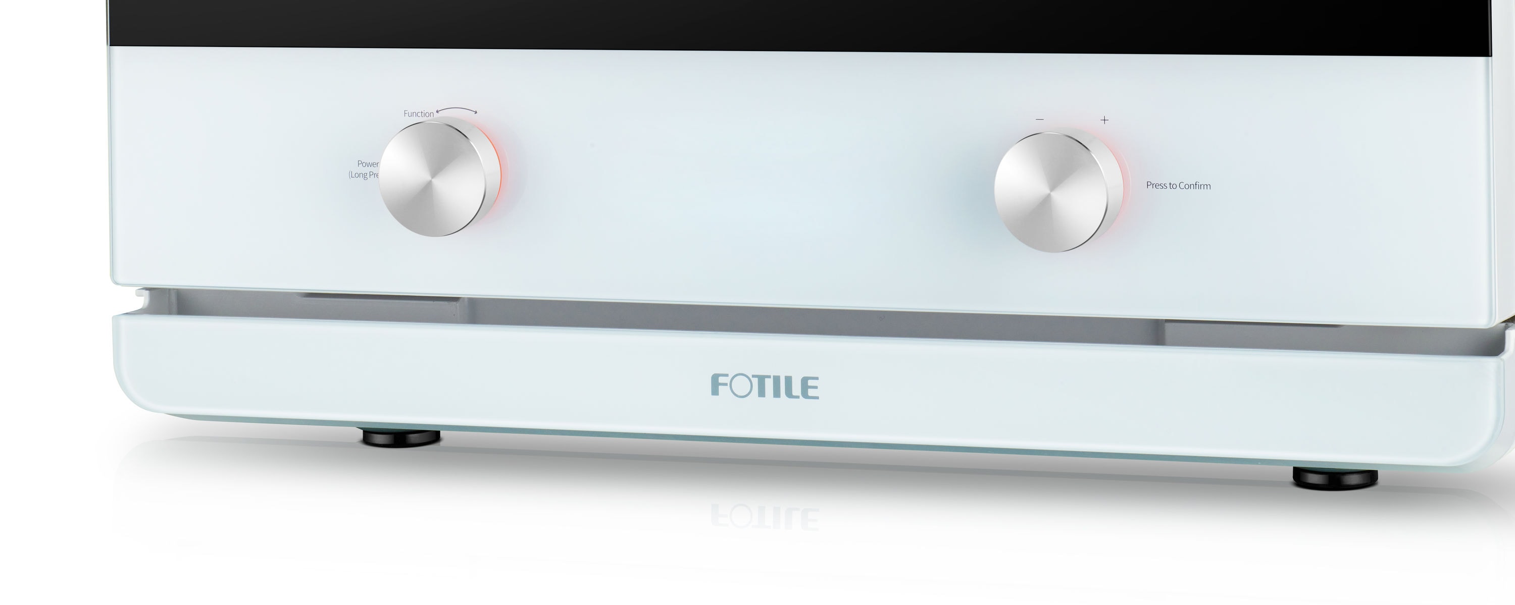 Freidora de aire, vapor y deshidratadora ChefCubii 4 en 1 de FOTILE para 6 rebanadas en blanco con horno tostador de convección y apagado automático HYZK26-E1.