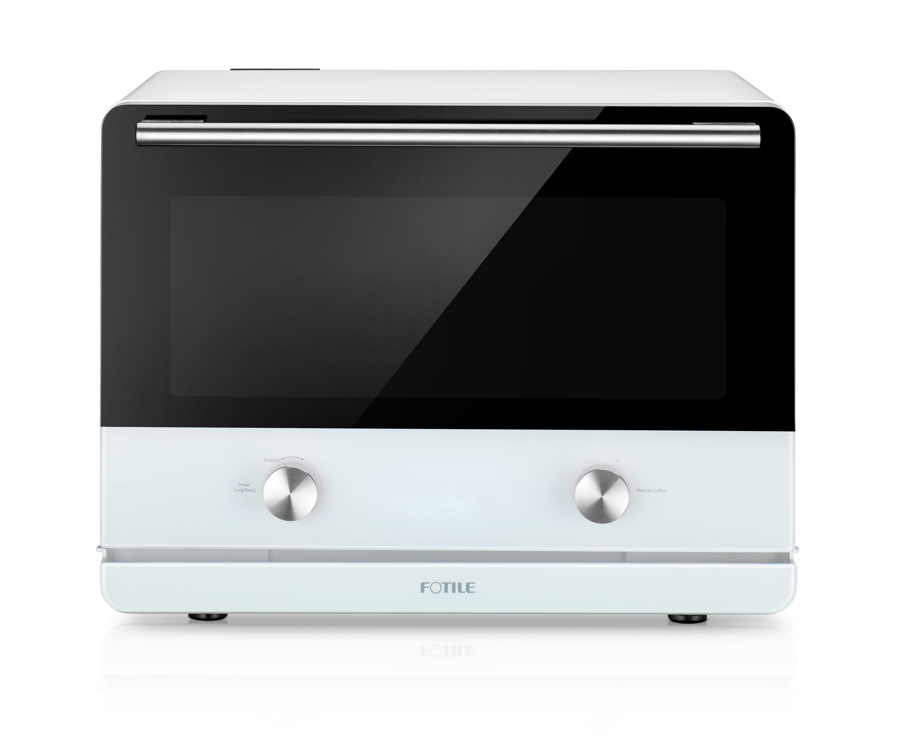 Freidora de aire, vapor y deshidratadora ChefCubii 4 en 1 de FOTILE para 6 rebanadas en blanco con horno tostador de convección y apagado automático HYZK26-E1.