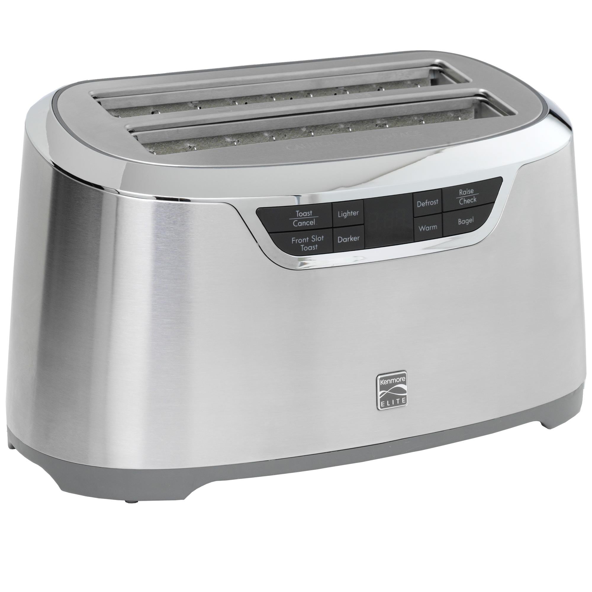 Tostador Kenmore Elite de Ranura Larga, Pantalla Digital de Acero Inoxidable para 4 Rebanadas KKELST4SS