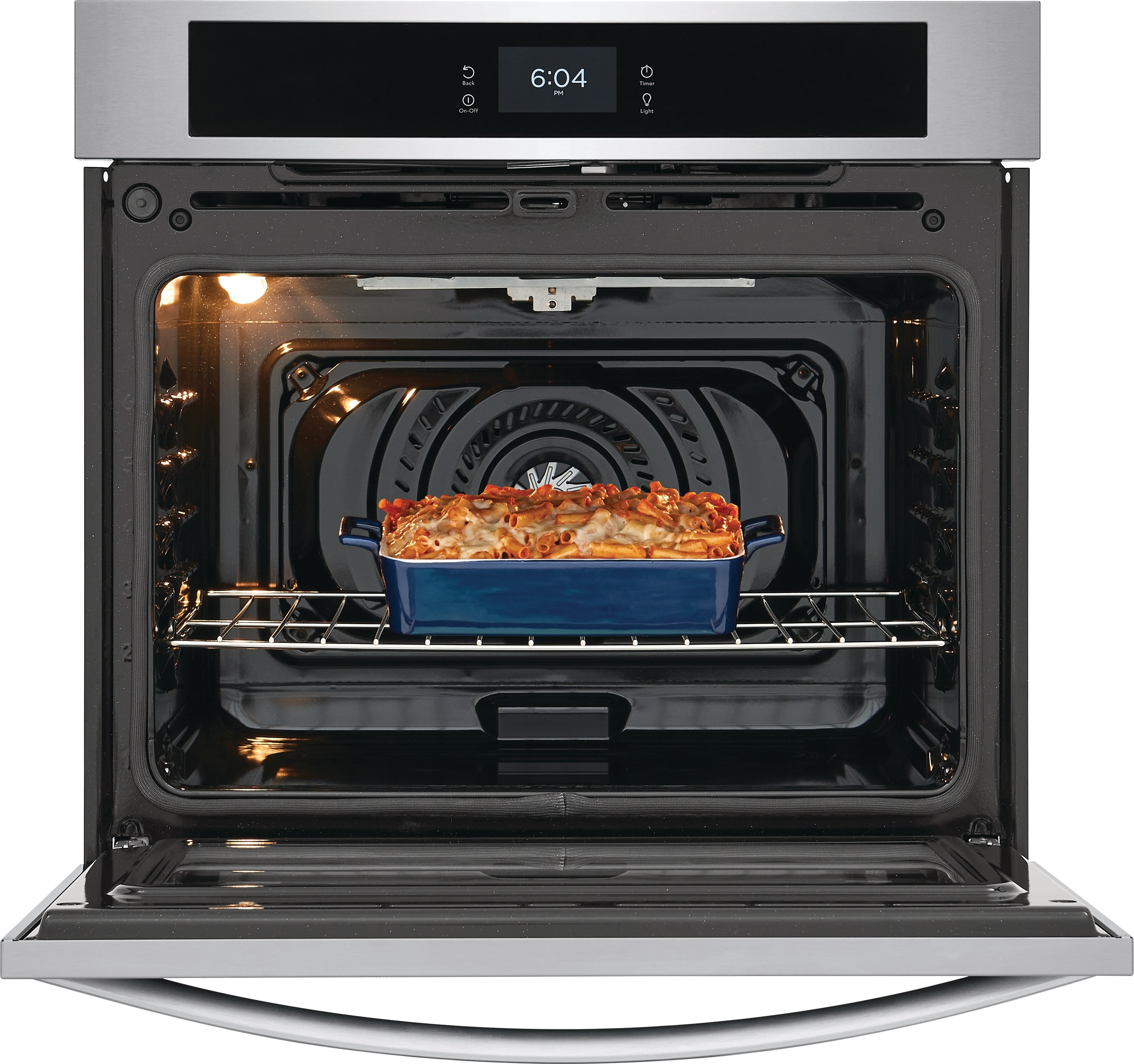 Horno eléctrico de pared Frigidaire de 30 pulgadas con ventilador único y autolimpieza (Acero inoxidable resistente a las huellas dactilares) FCWS302LAF