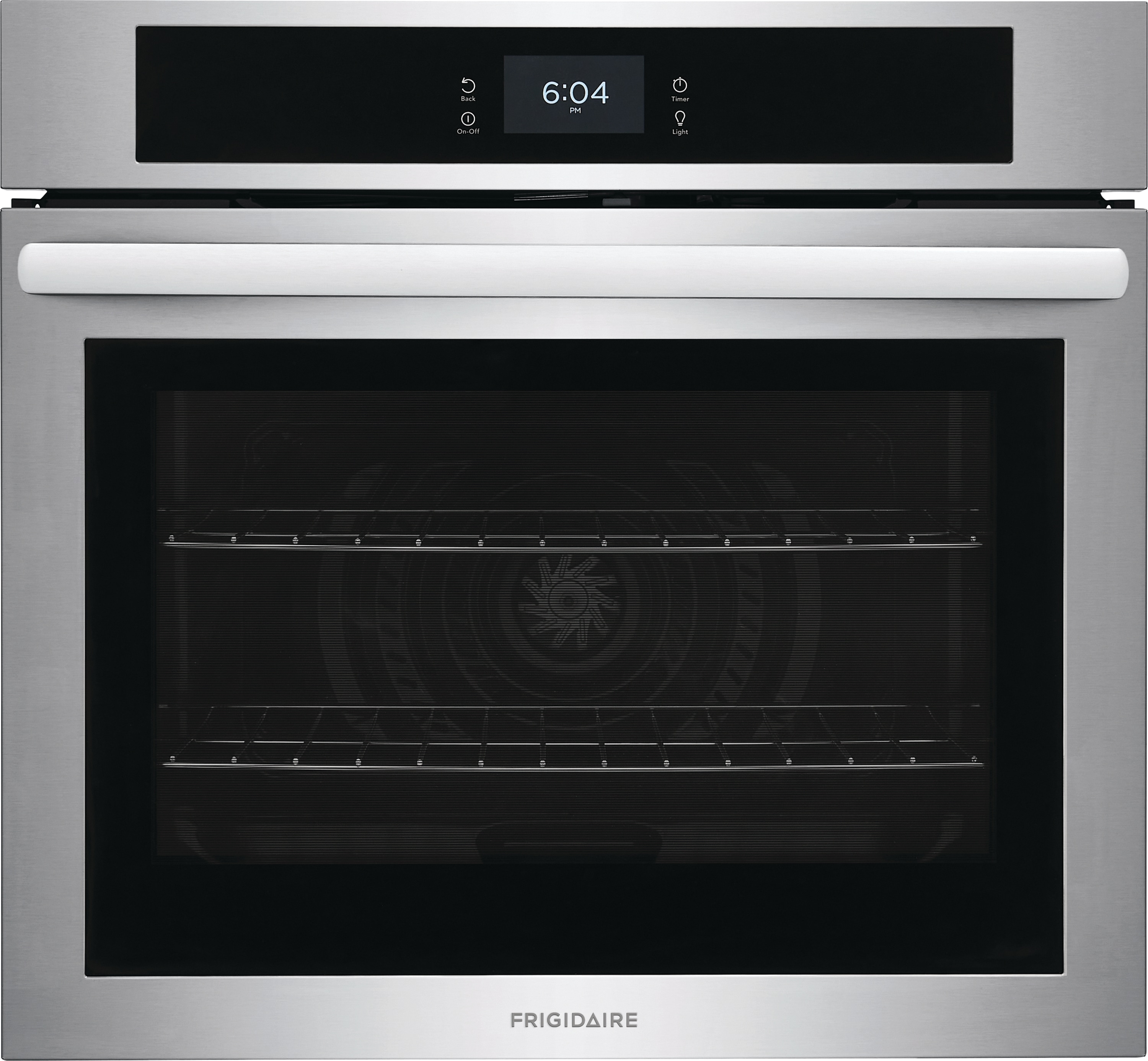 Horno eléctrico de pared Frigidaire de 30 pulgadas con ventilador único y autolimpieza (Acero inoxidable resistente a las huellas dactilares) FCWS302LAF