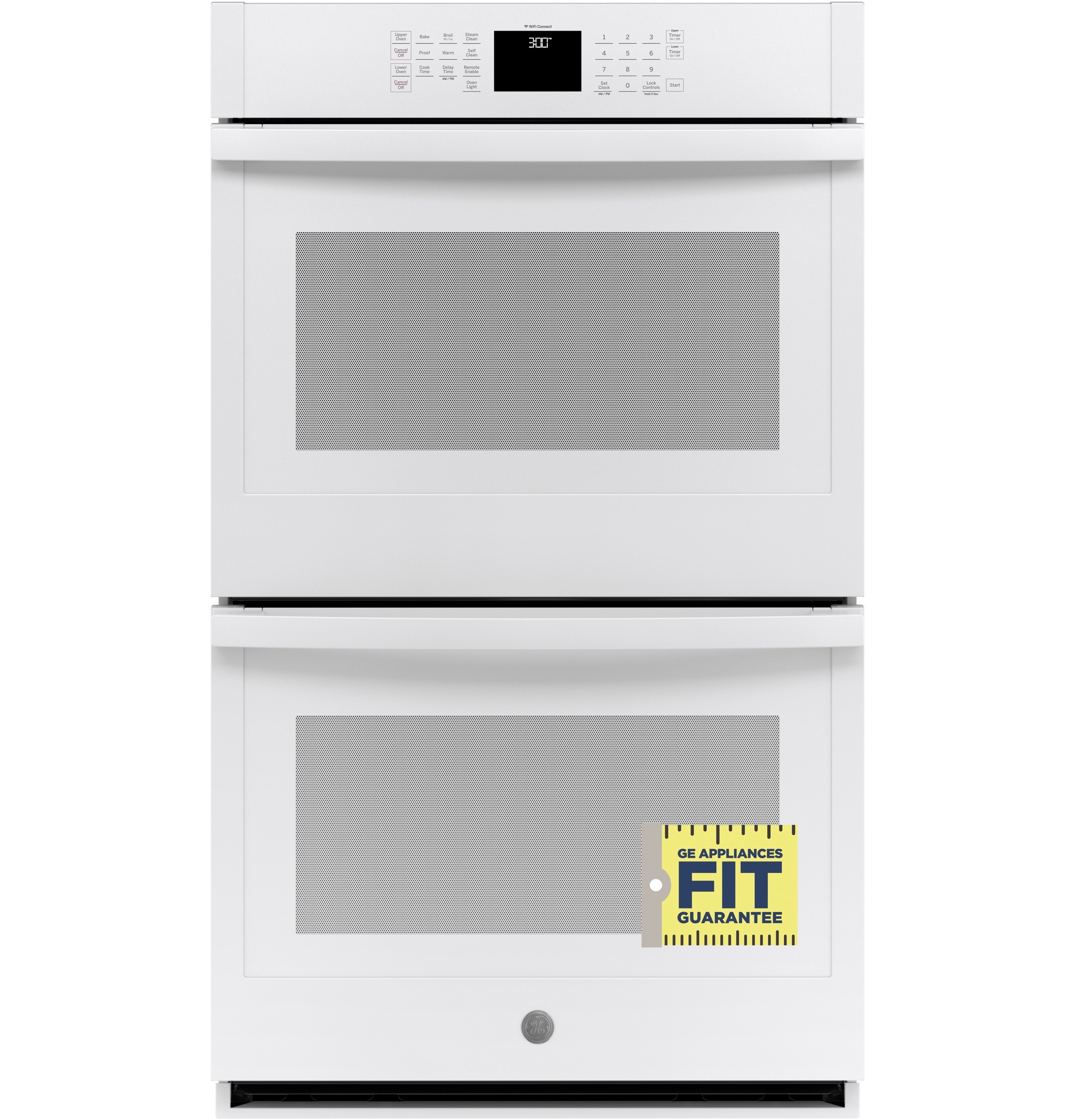 Horno de pared eléctrico doble de 30 pulgadas compatible con tecnología inteligente y limpieza automática + al vapor (blanco) JTD3000DNWW