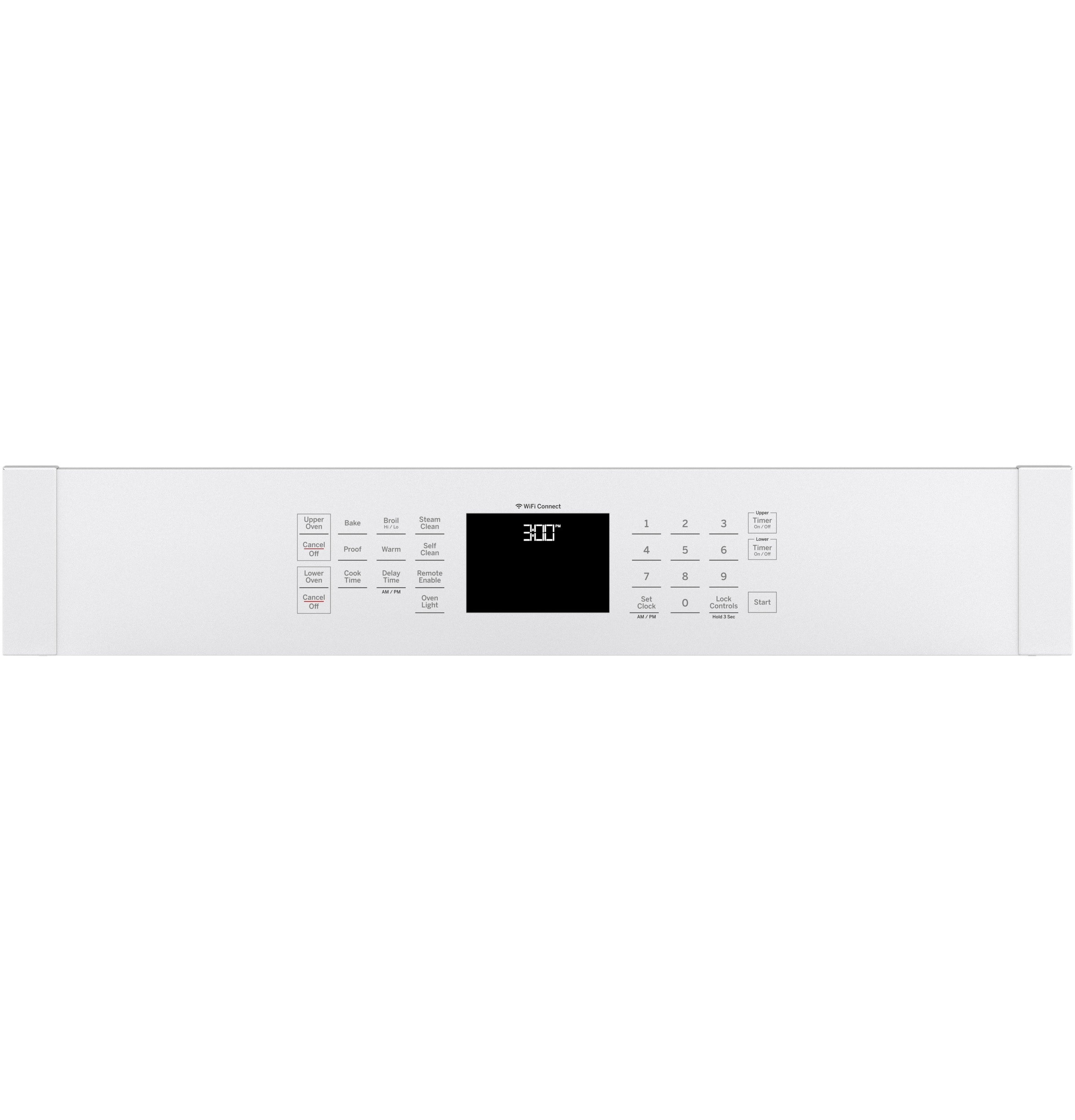 Horno de pared eléctrico doble de 30 pulgadas compatible con tecnología inteligente y limpieza automática + al vapor (blanco) JTD3000DNWW