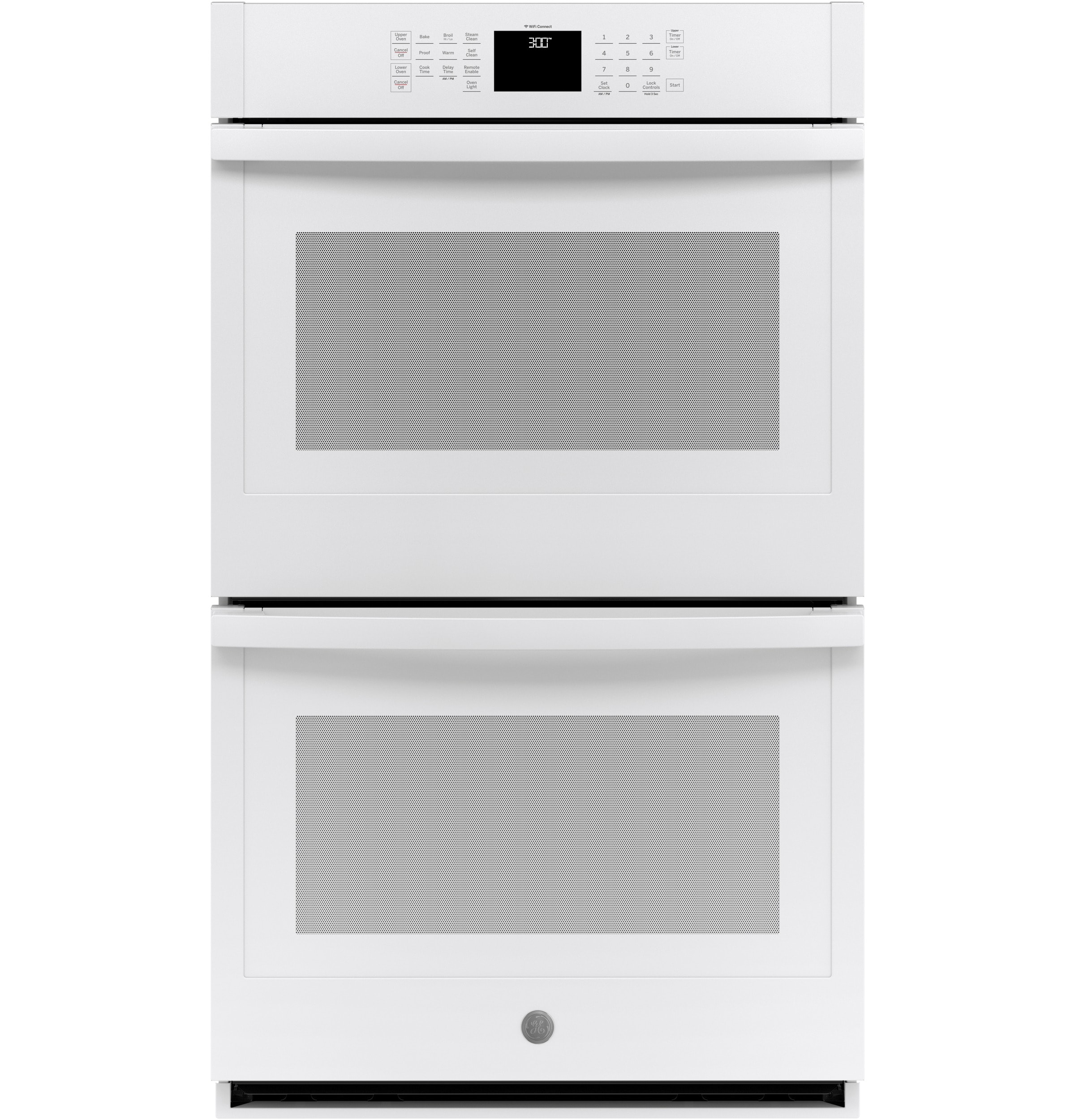 Horno de pared eléctrico doble de 30 pulgadas compatible con tecnología inteligente y limpieza automática + al vapor (blanco) JTD3000DNWW