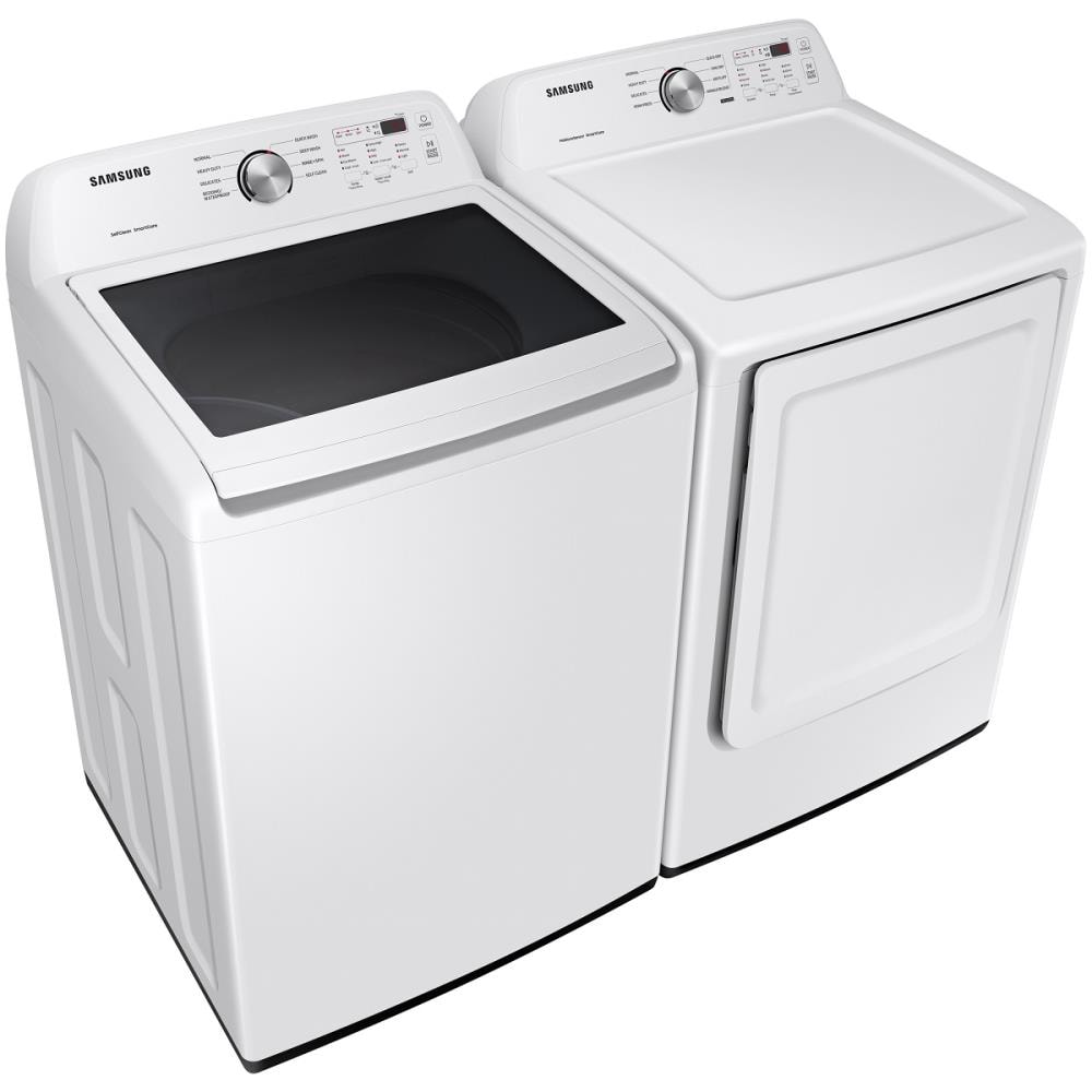 Lavadora de carga superior con agitador de 4.5 pies cúbicos Samsung (blanca) WA45T3200AW