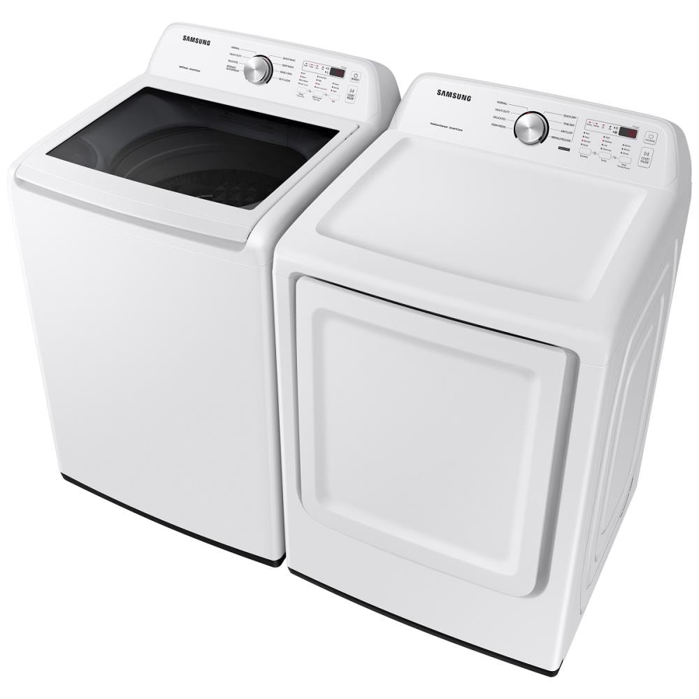Lavadora de carga superior con agitador de 4.5 pies cúbicos Samsung (blanca) WA45T3200AW