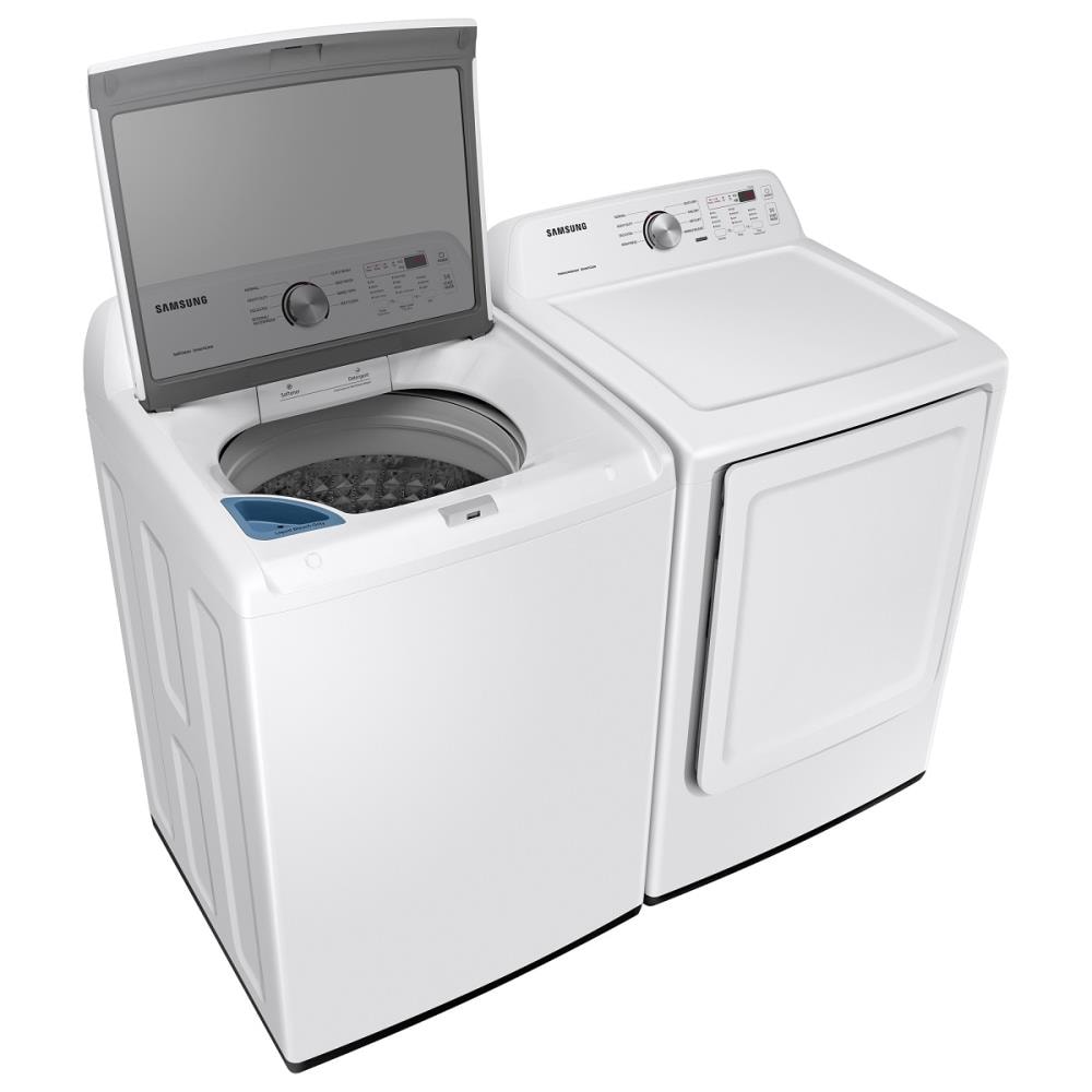 Lavadora de carga superior con agitador de 4.5 pies cúbicos Samsung (blanca) WA45T3200AW