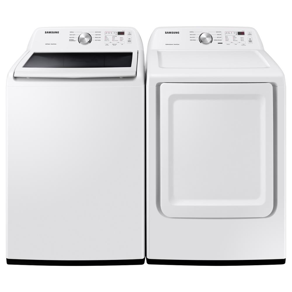 Lavadora de carga superior con agitador de 4.5 pies cúbicos Samsung (blanca) WA45T3200AW