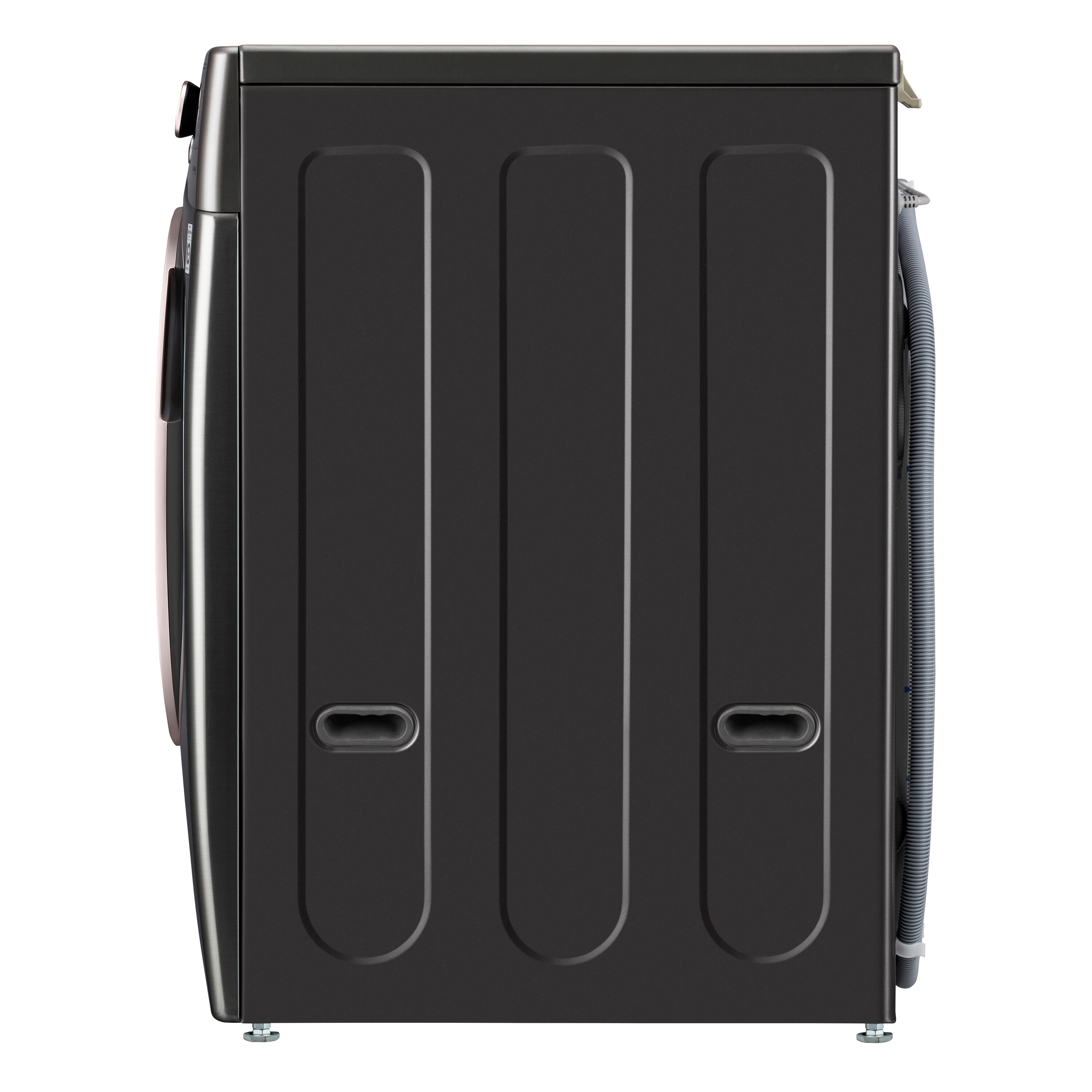 Lavadora LG TurboWash 360 de carga frontal inteligente apilable de alta eficiencia de 4.5 pies cúbicos con ciclo de vapor (Negro Acero) ENERGY STAR WM4000HBA