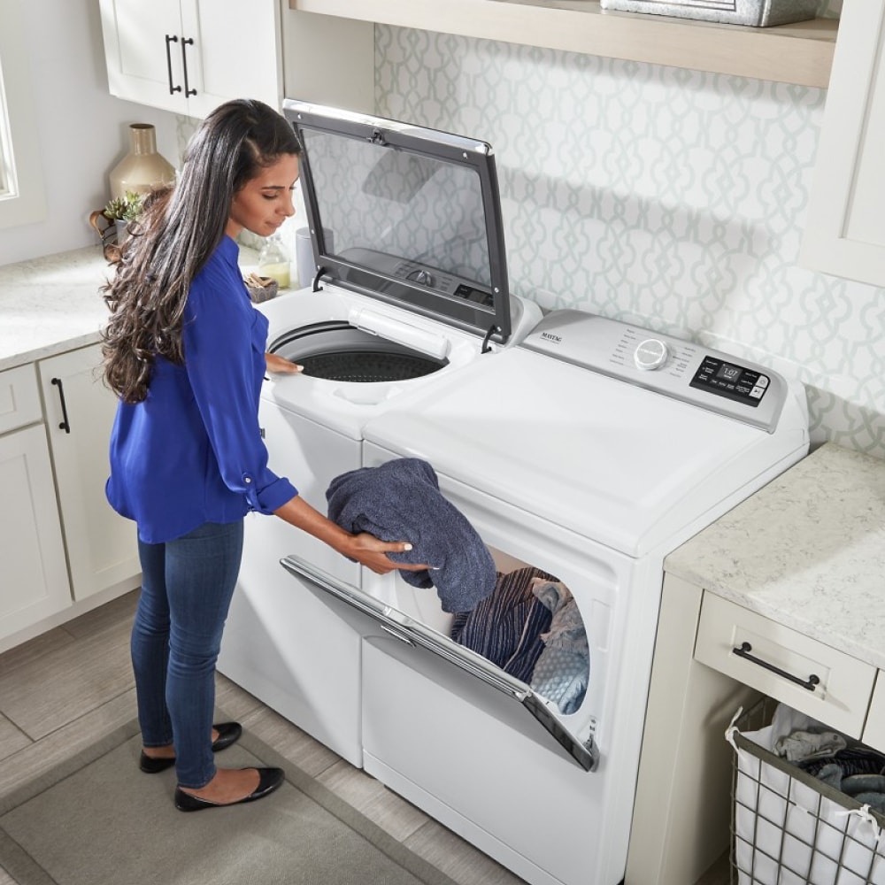 Lavadora de carga superior de alta eficiencia compatible con tecnología inteligente de 5.2 pies cúbicos (Blanca) ENERGY STAR Maytag Smart Capable MVW7230HW