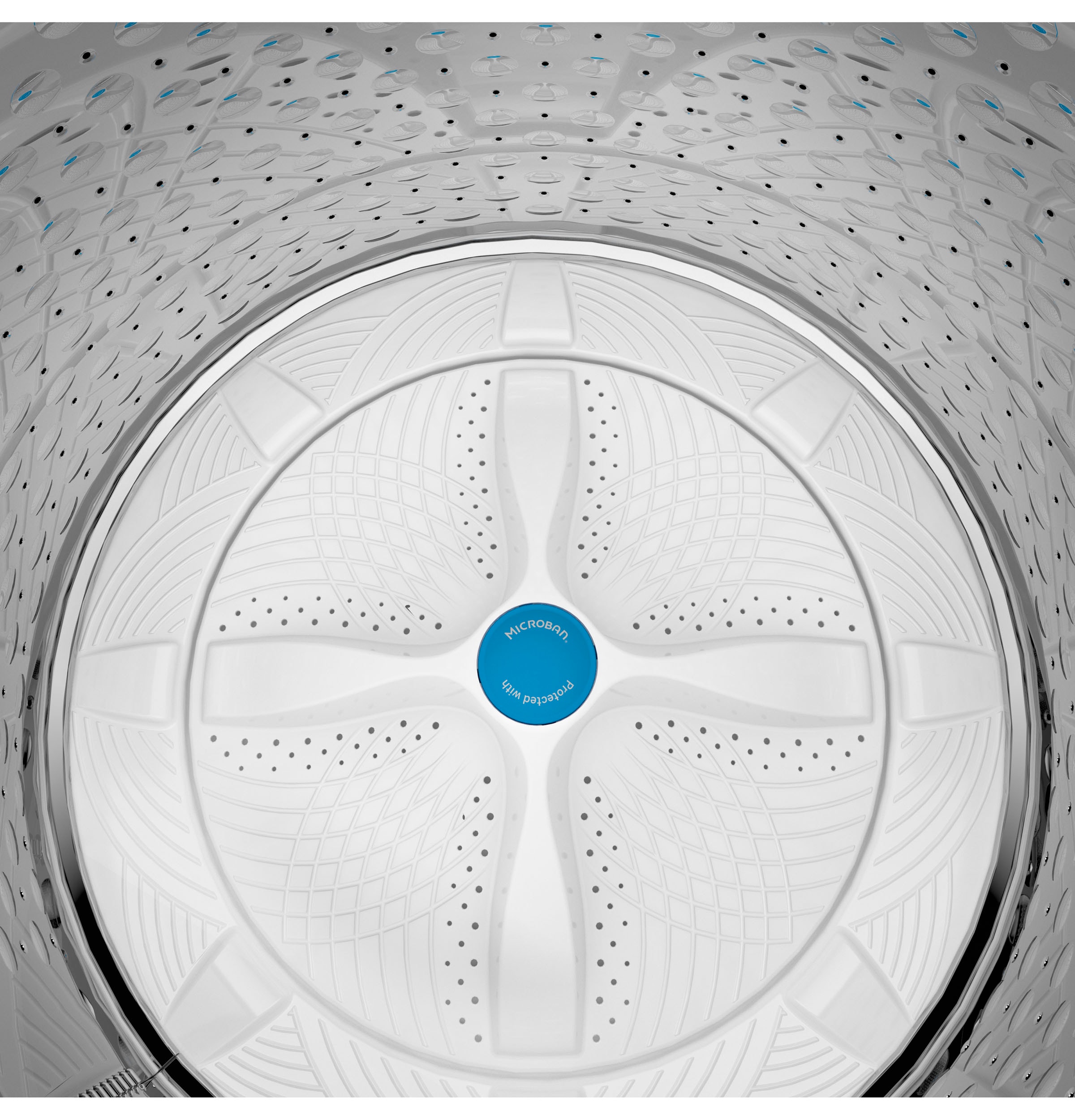 Lavadora de Carga Superior de Alta Eficiencia con Agitador Inteligente y Compatible con Tecnología Smart 5.0 pies cúbicos de la marca GE Profile (Blanco) con certificación ENERGY STAR PTW600BSRWS