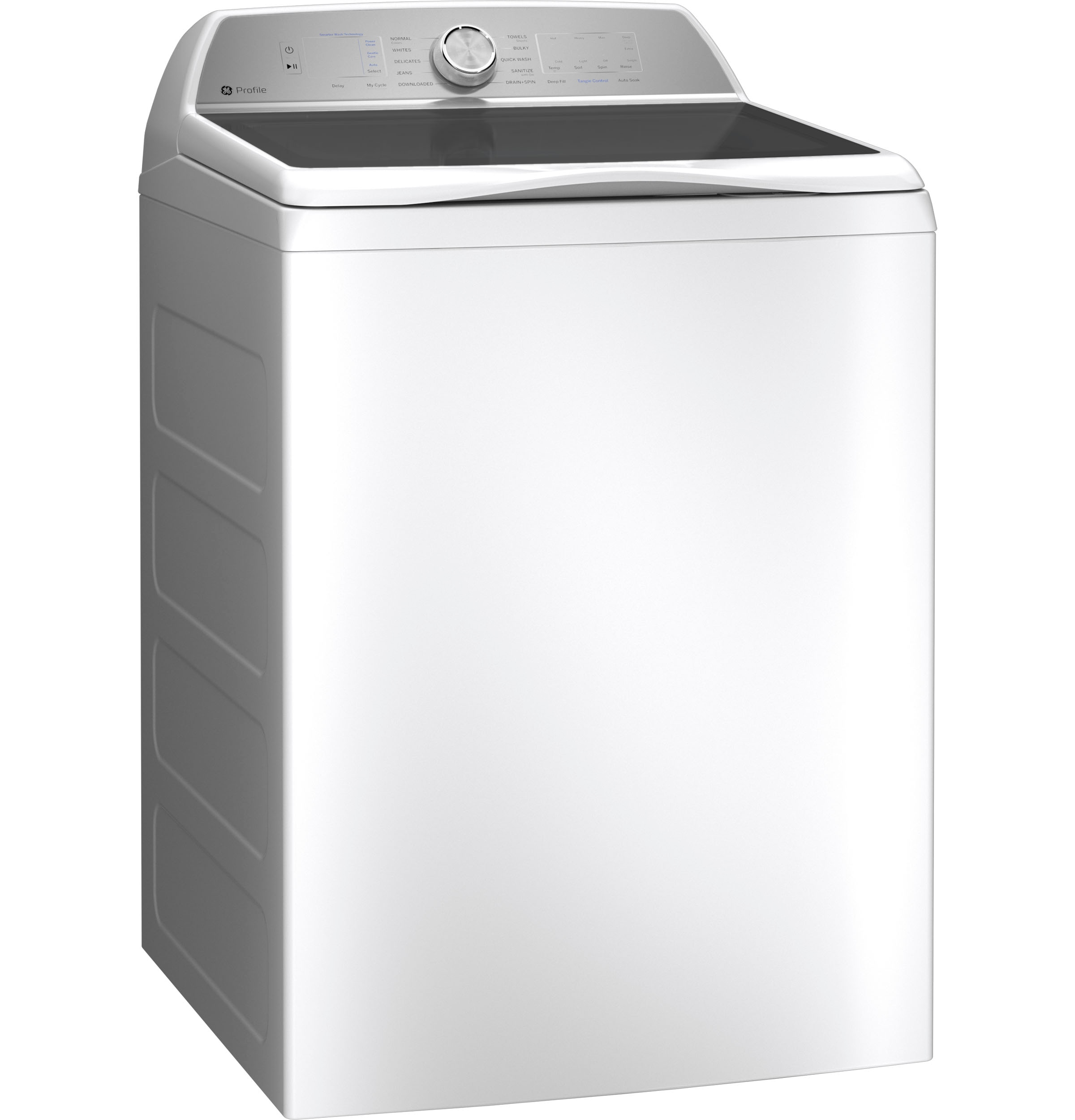 Lavadora de Carga Superior de Alta Eficiencia con Agitador Inteligente y Compatible con Tecnología Smart 5.0 pies cúbicos de la marca GE Profile (Blanco) con certificación ENERGY STAR PTW600BSRWS