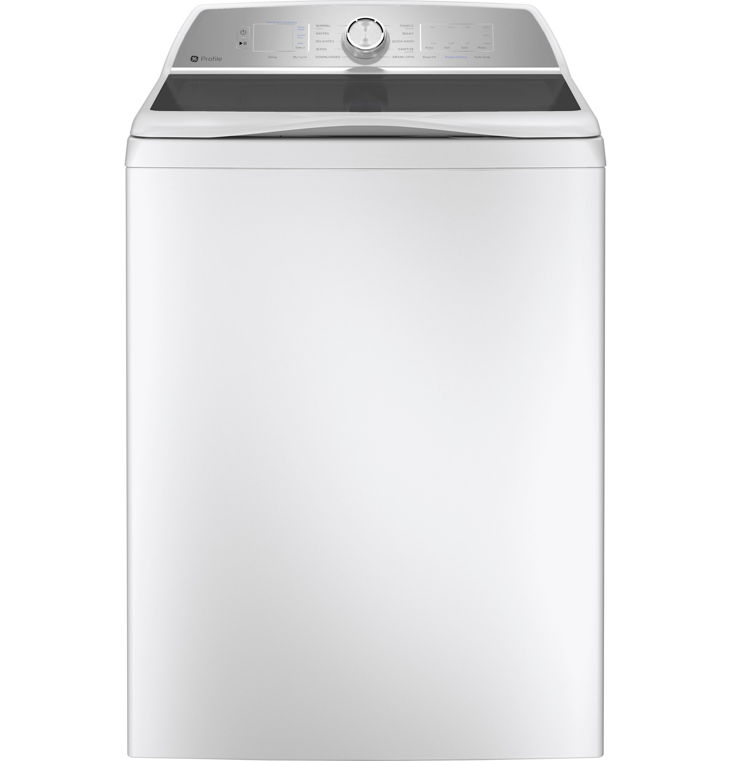 Lavadora de Carga Superior de Alta Eficiencia con Agitador Inteligente y Compatible con Tecnología Smart 5.0 pies cúbicos de la marca GE Profile (Blanco) con certificación ENERGY STAR PTW600BSRWS