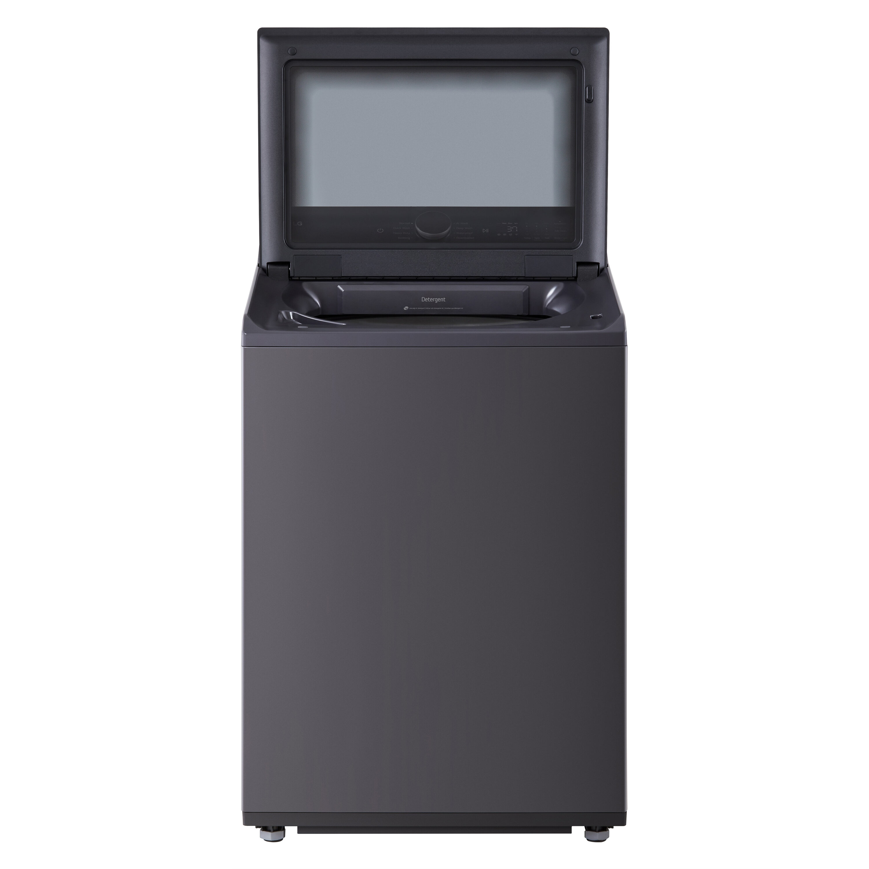 Lavadora de carga superior compatible con Smart de 5.3 pies cúbicos con agitador (negro mate) ENERGY STAR WT8405CB de LG