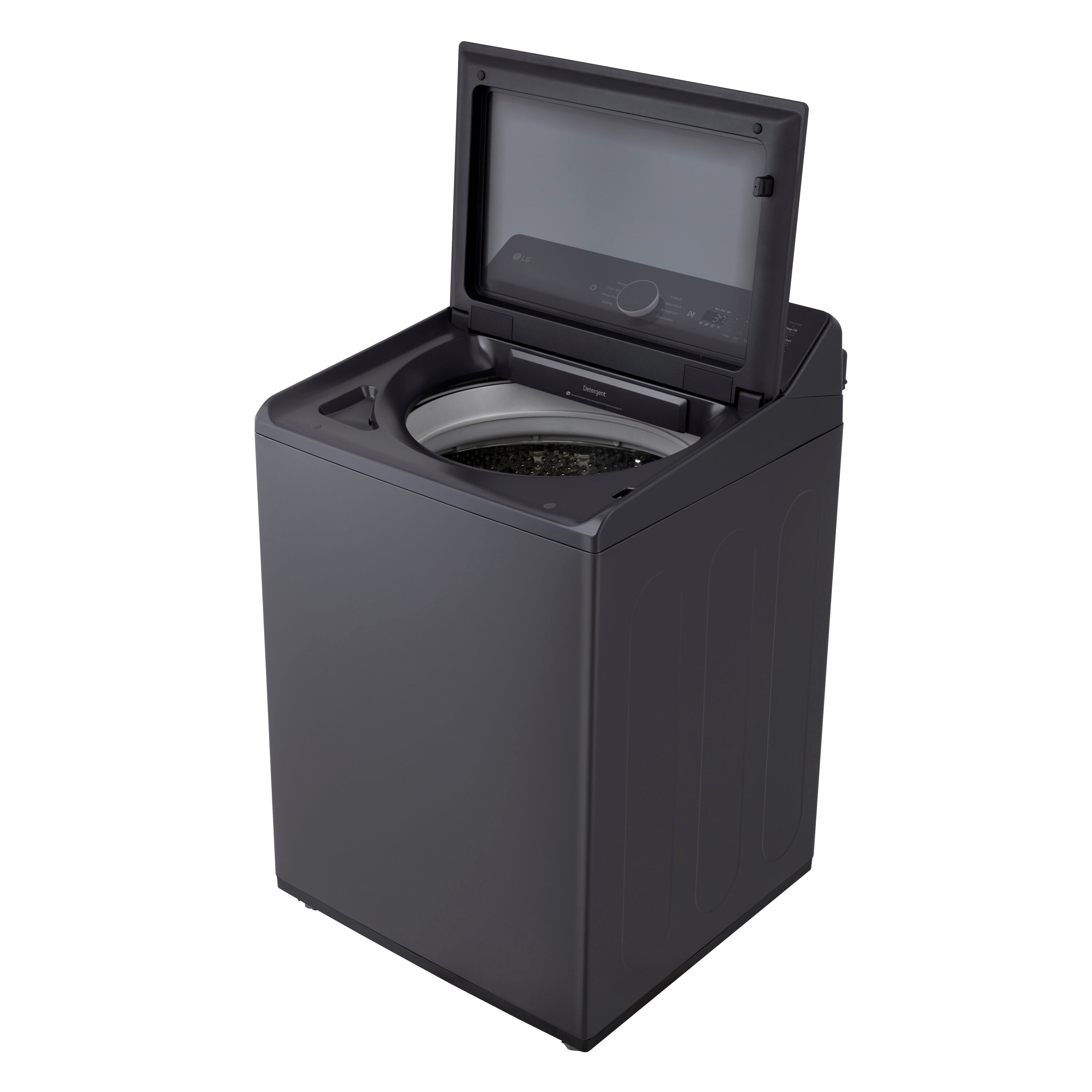 Lavadora de carga superior compatible con Smart de 5.3 pies cúbicos con agitador (negro mate) ENERGY STAR WT8405CB de LG