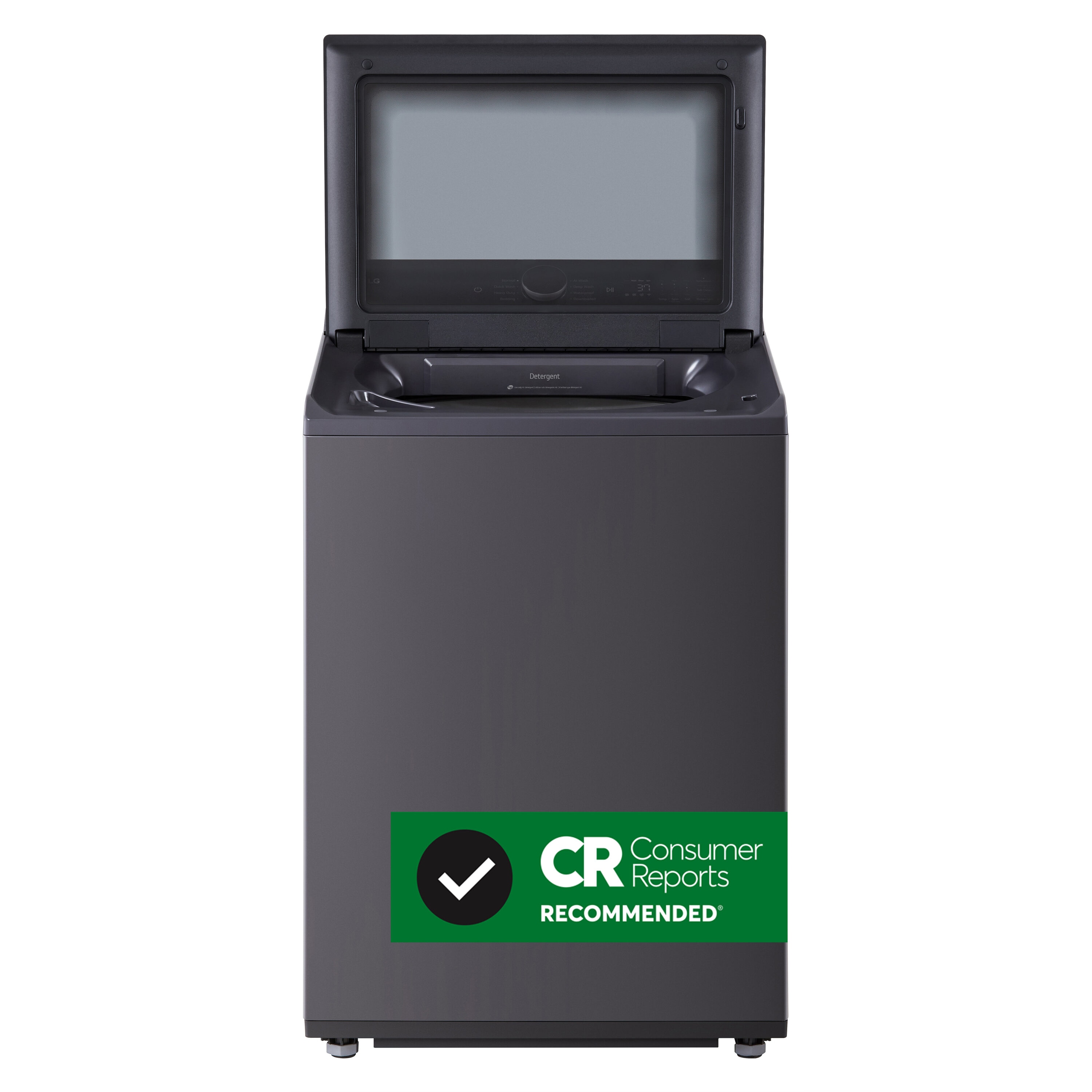 Lavadora de carga superior compatible con Smart de 5.3 pies cúbicos con agitador (negro mate) ENERGY STAR WT8405CB de LG